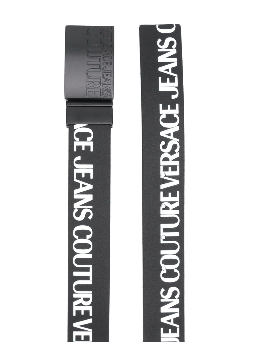 logo-print buckle belt - 2