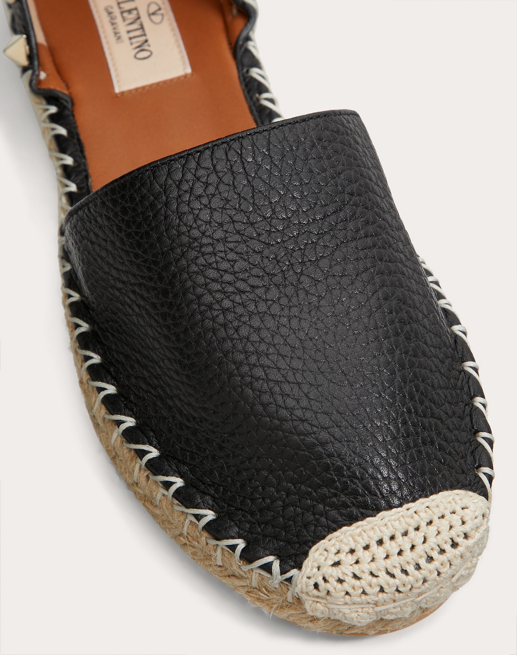 Rockstud Double Grainy Calfskin Espadrille - 5