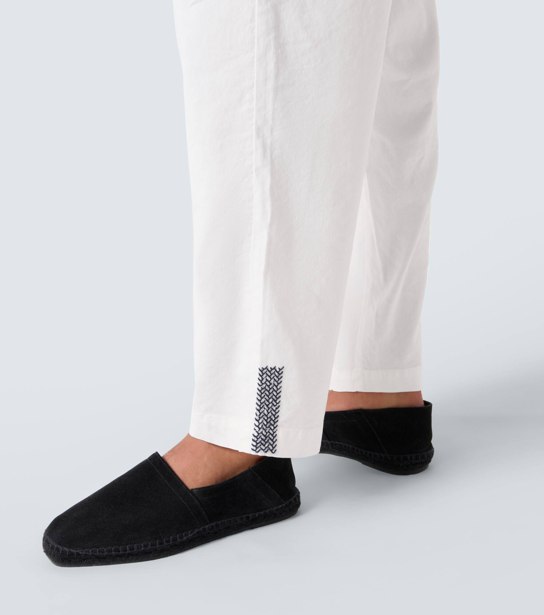 Sonoran linen-blend straight pants - 6