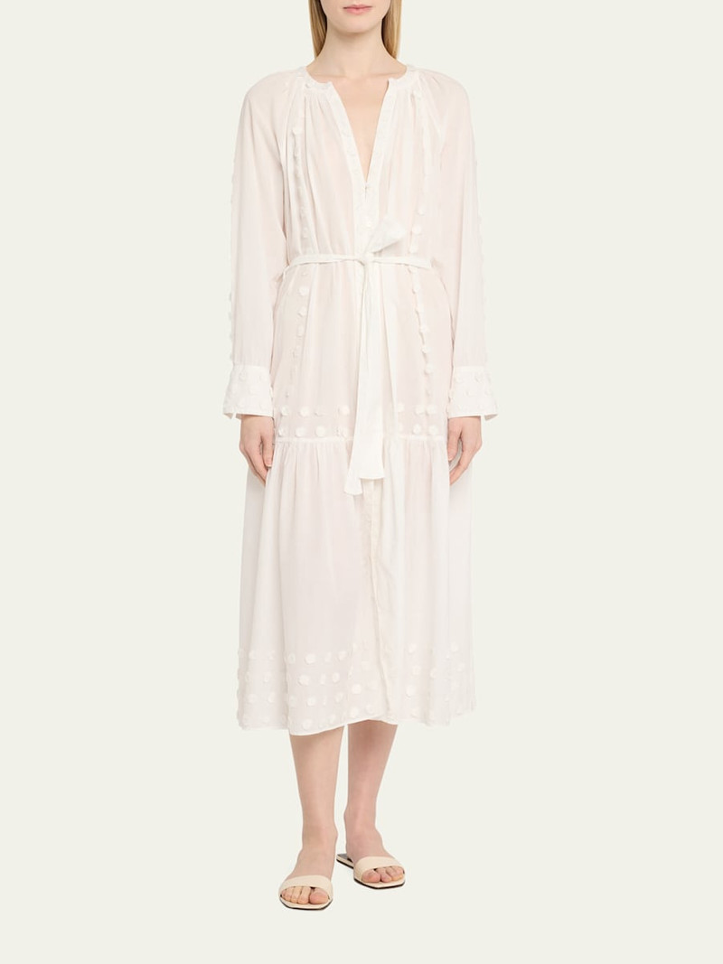 ULLA JOHNSON Emera Long-Sleeve Shirtdress Coverup outlook