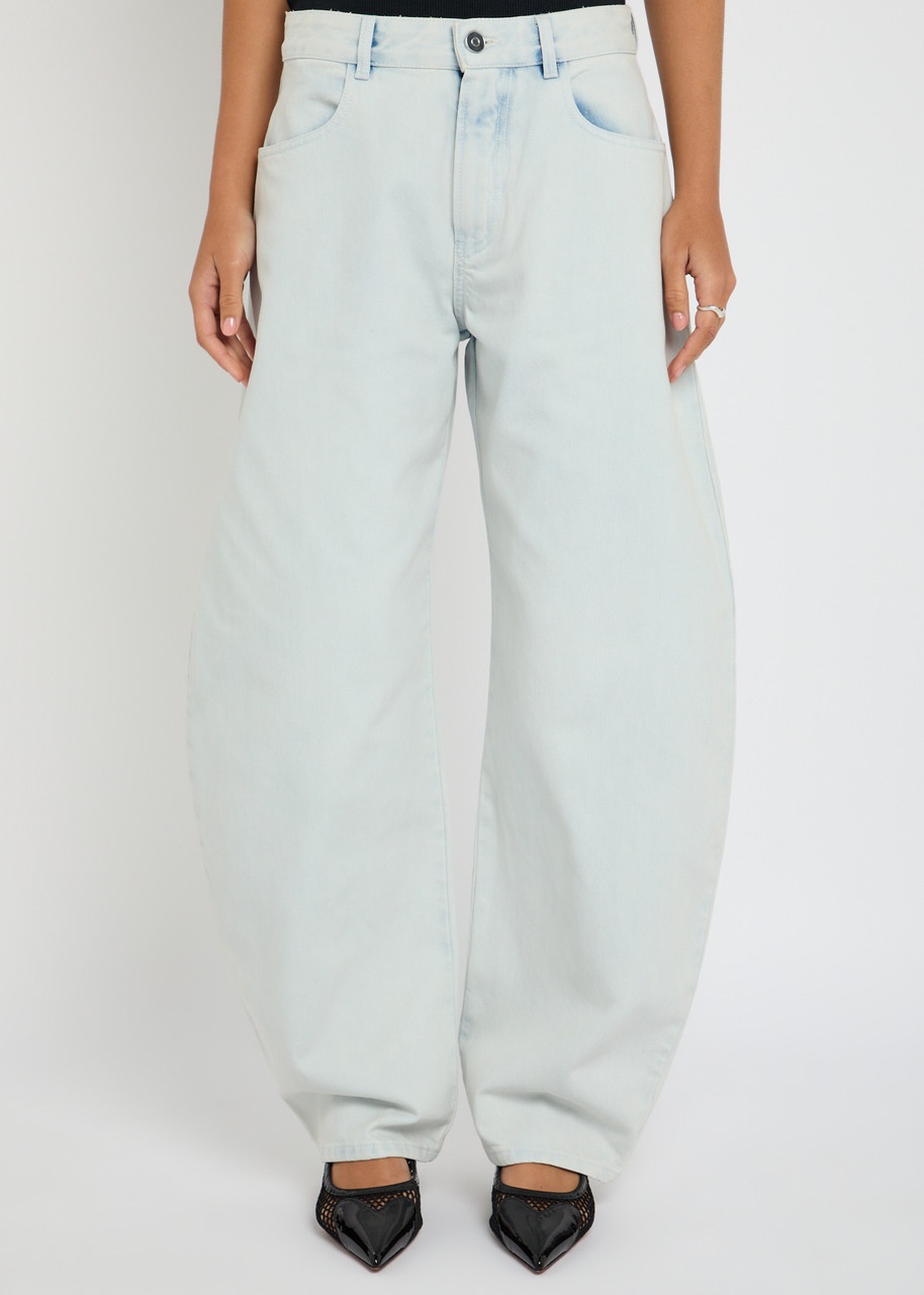 Alaïa Low Round Barrel-leg Jeans - 2