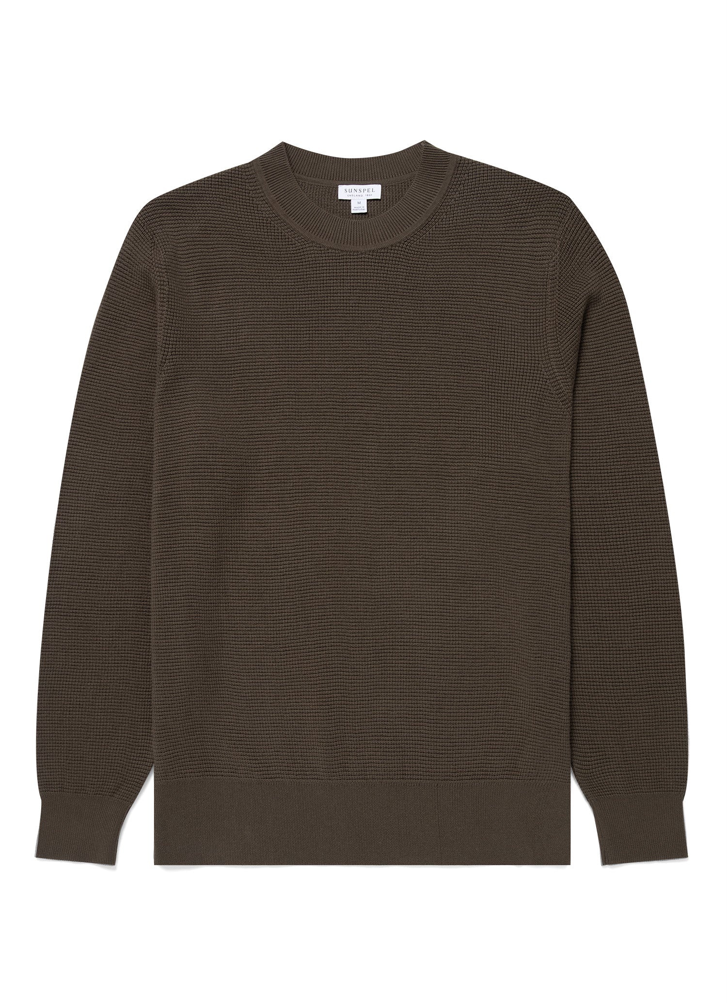 Waffle Stitch Crew Neck Jumper - 1