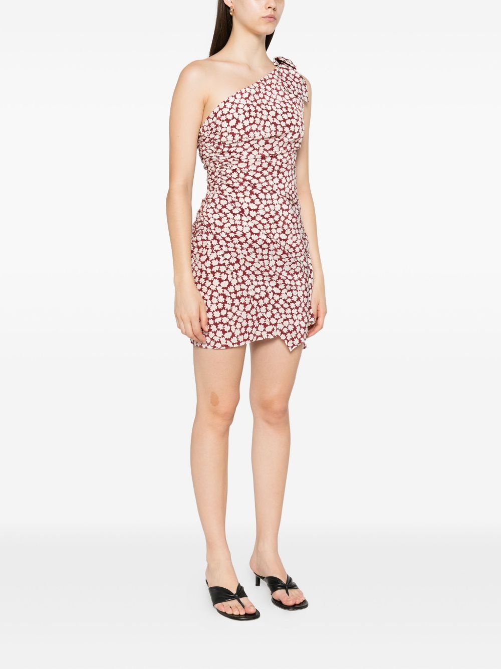 floral-print mini dress - 3