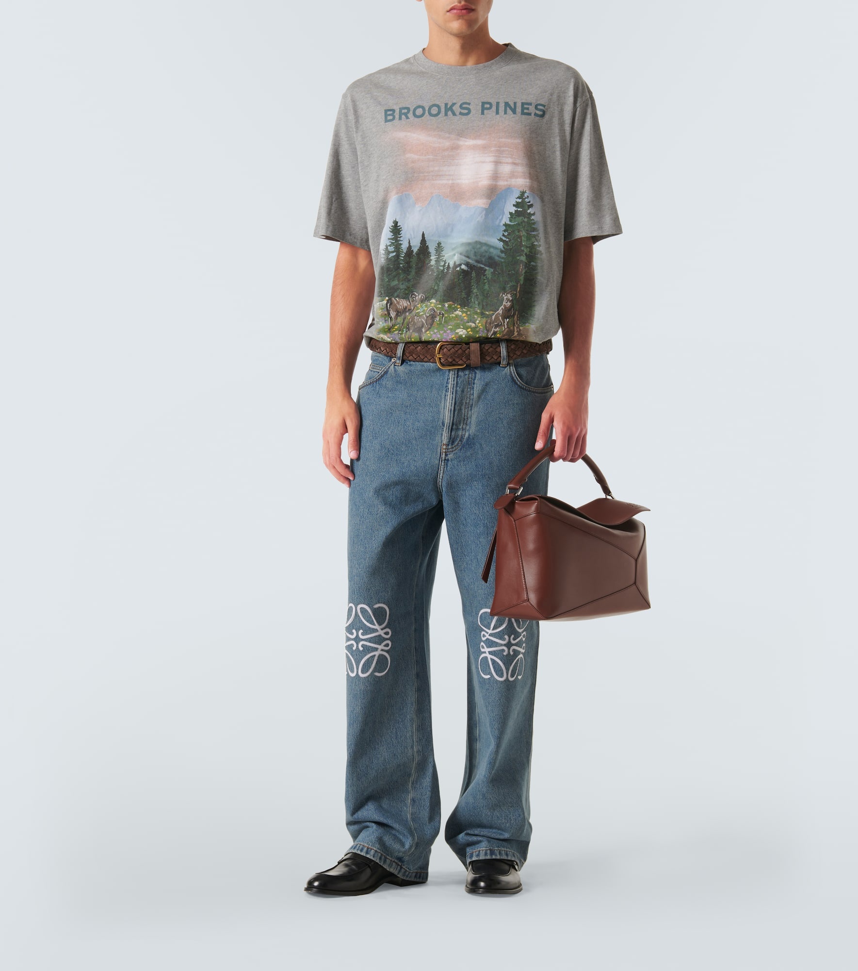 Anagram wide-leg jeans - 2