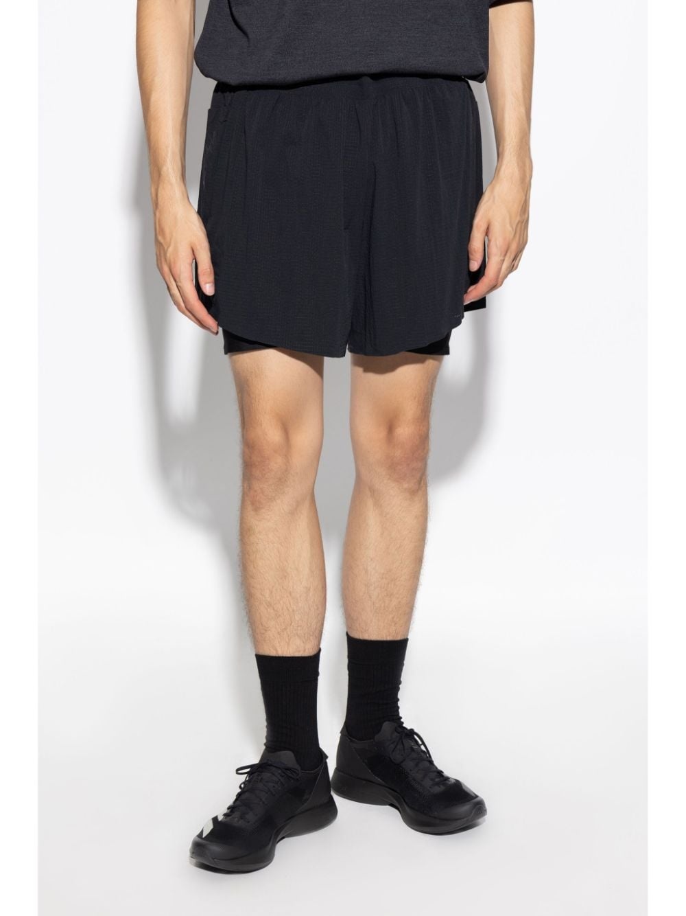 logo-print track shorts - 3