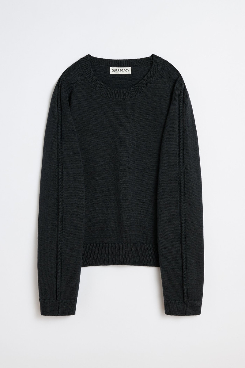 True Roundneck Off Black Rustic Merino 1