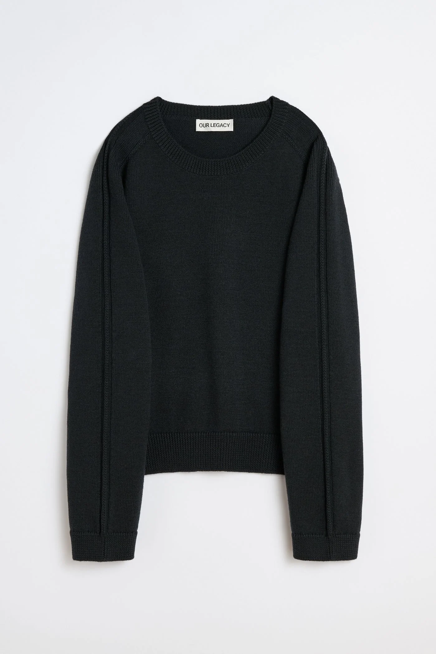 True Roundneck Off Black Rustic Merino - 1