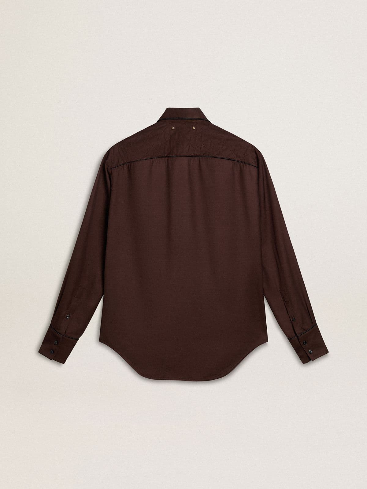 Women’s brown shirt with quilted details - 6