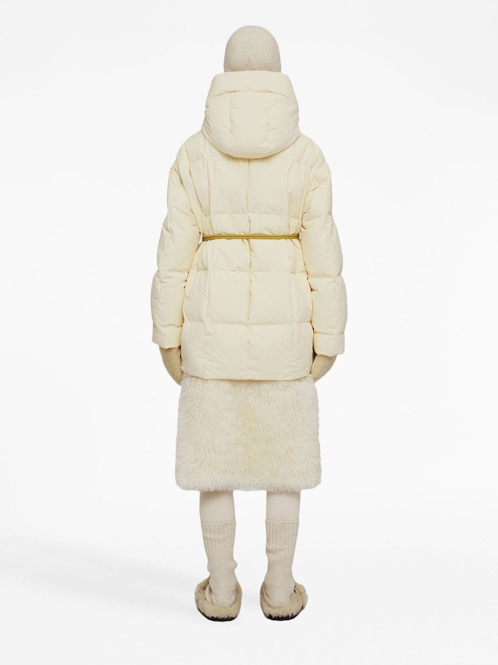 hooded quilted down jacket - 4