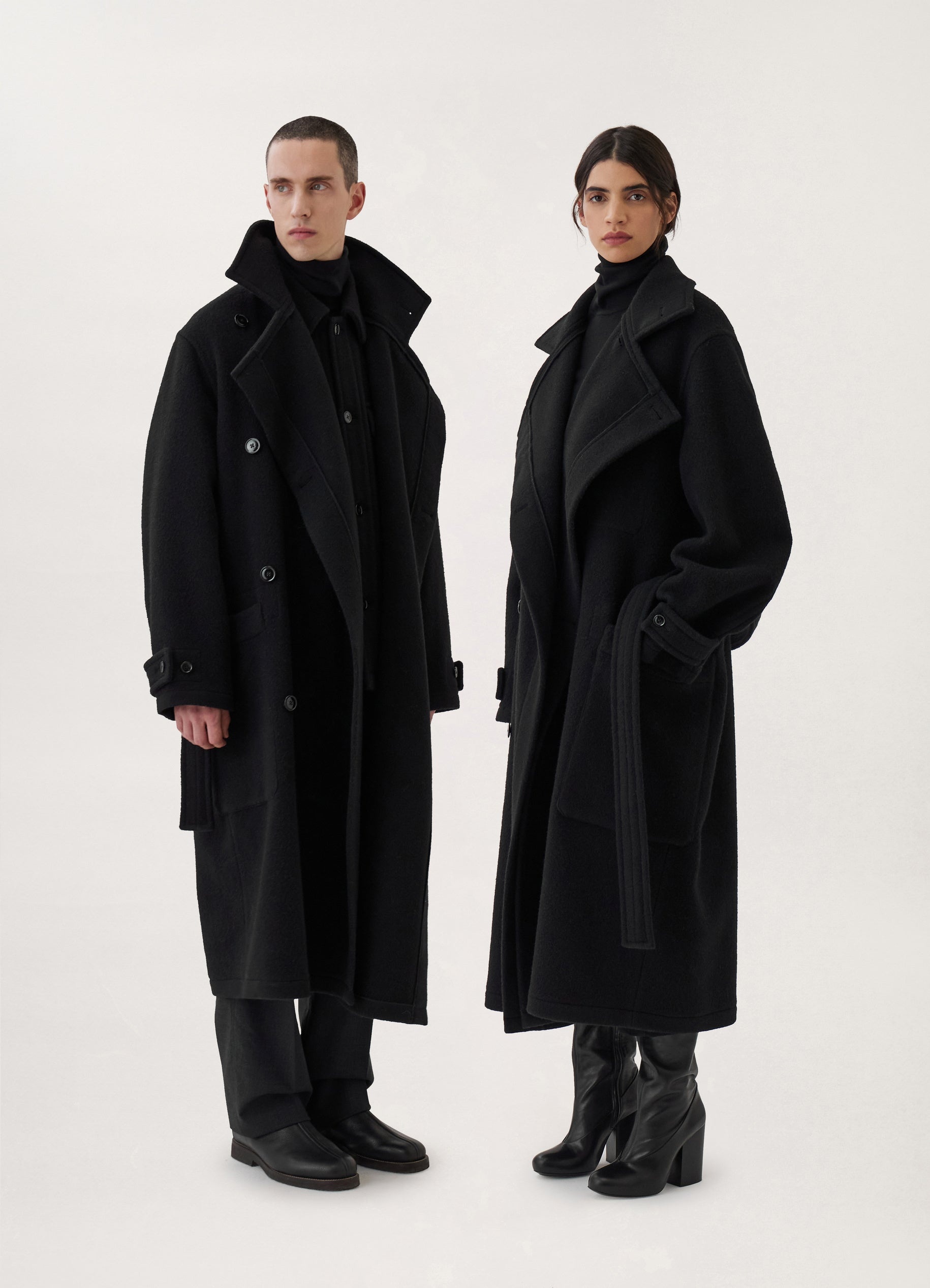 Lemaire WRAP COAT CABAN WOOL | REVERSIBLE