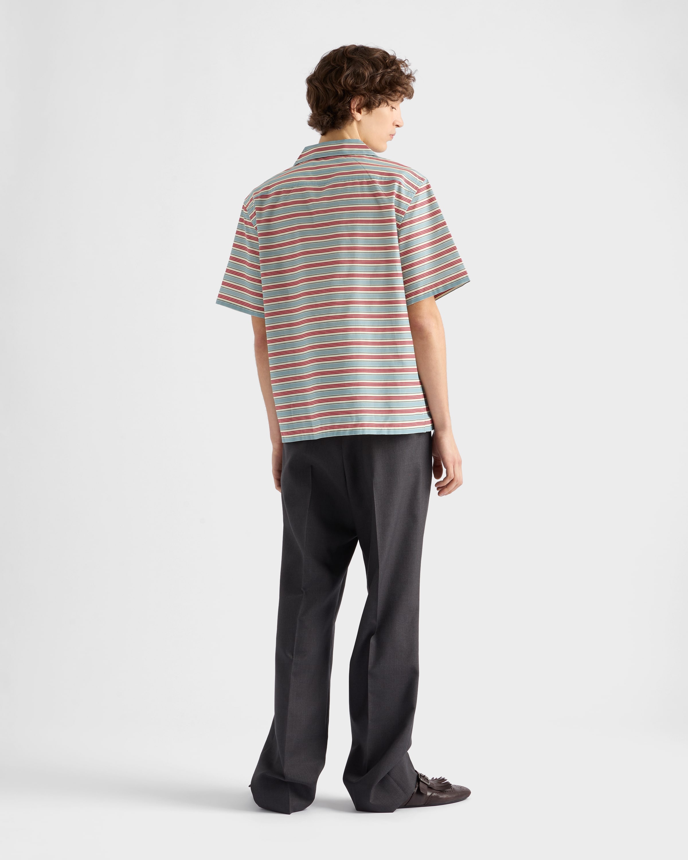 Striped cotton bowling shirt - 5