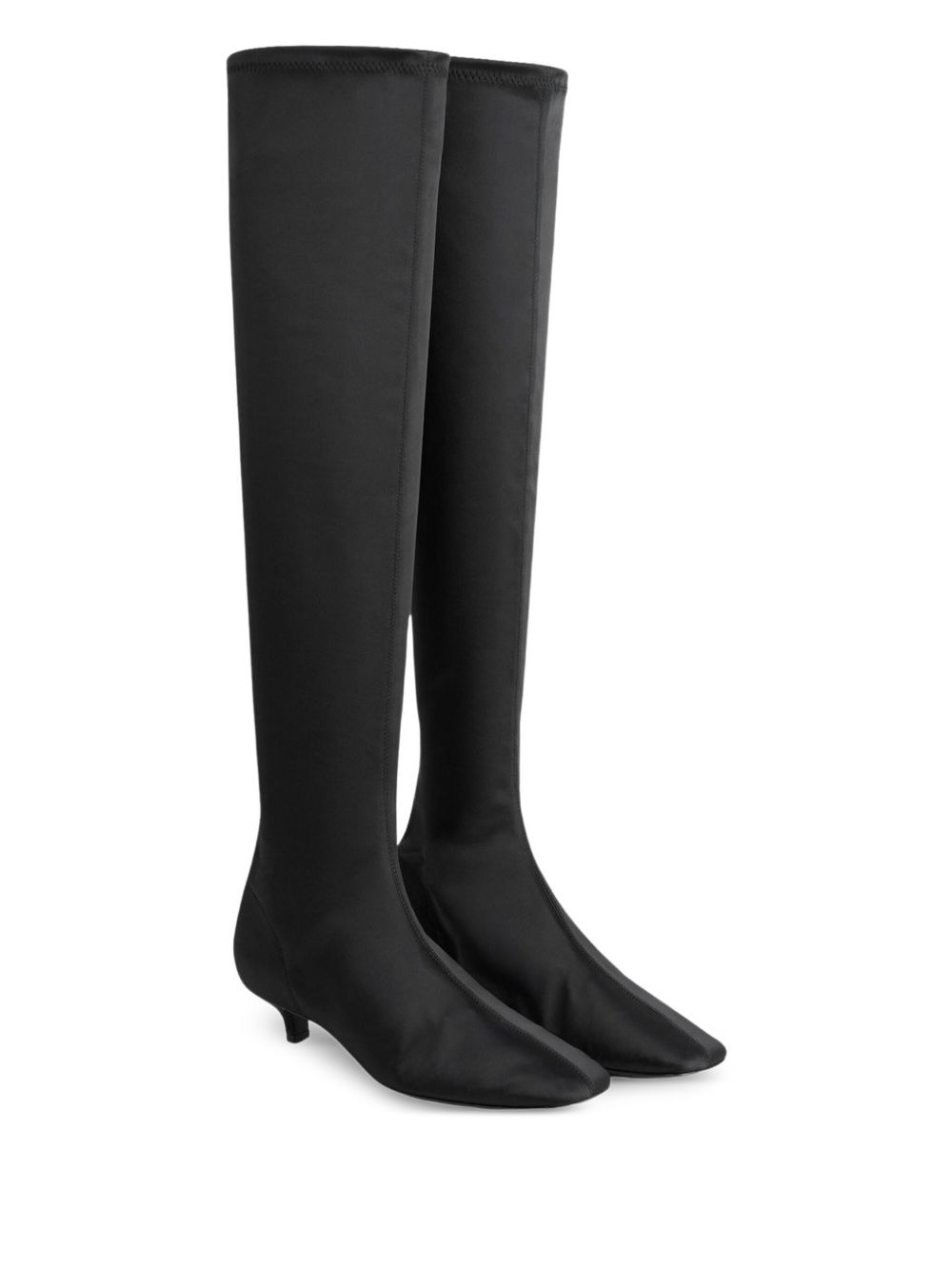40mm satin knee-high boots - 2
