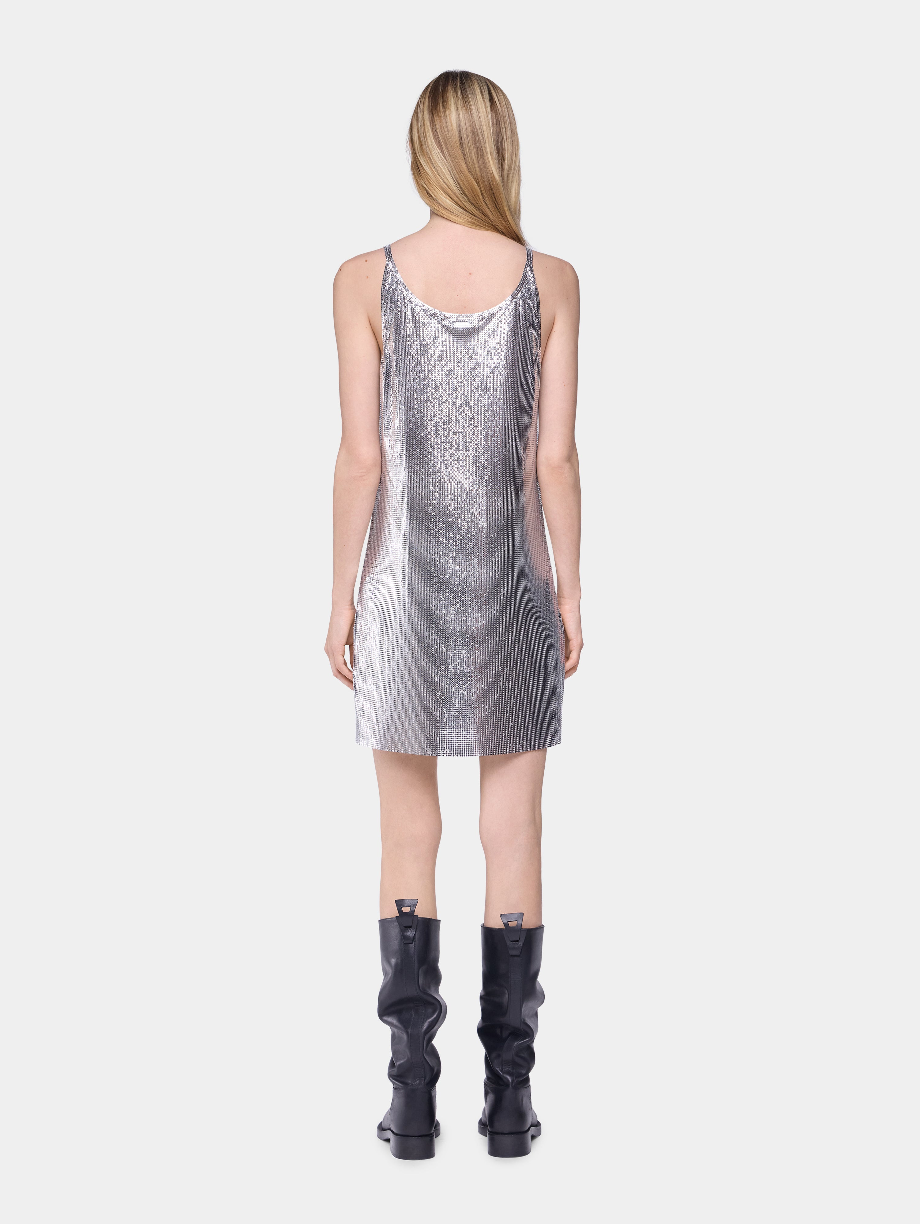 MINI TANK TOP DRESS IN MESH - 3