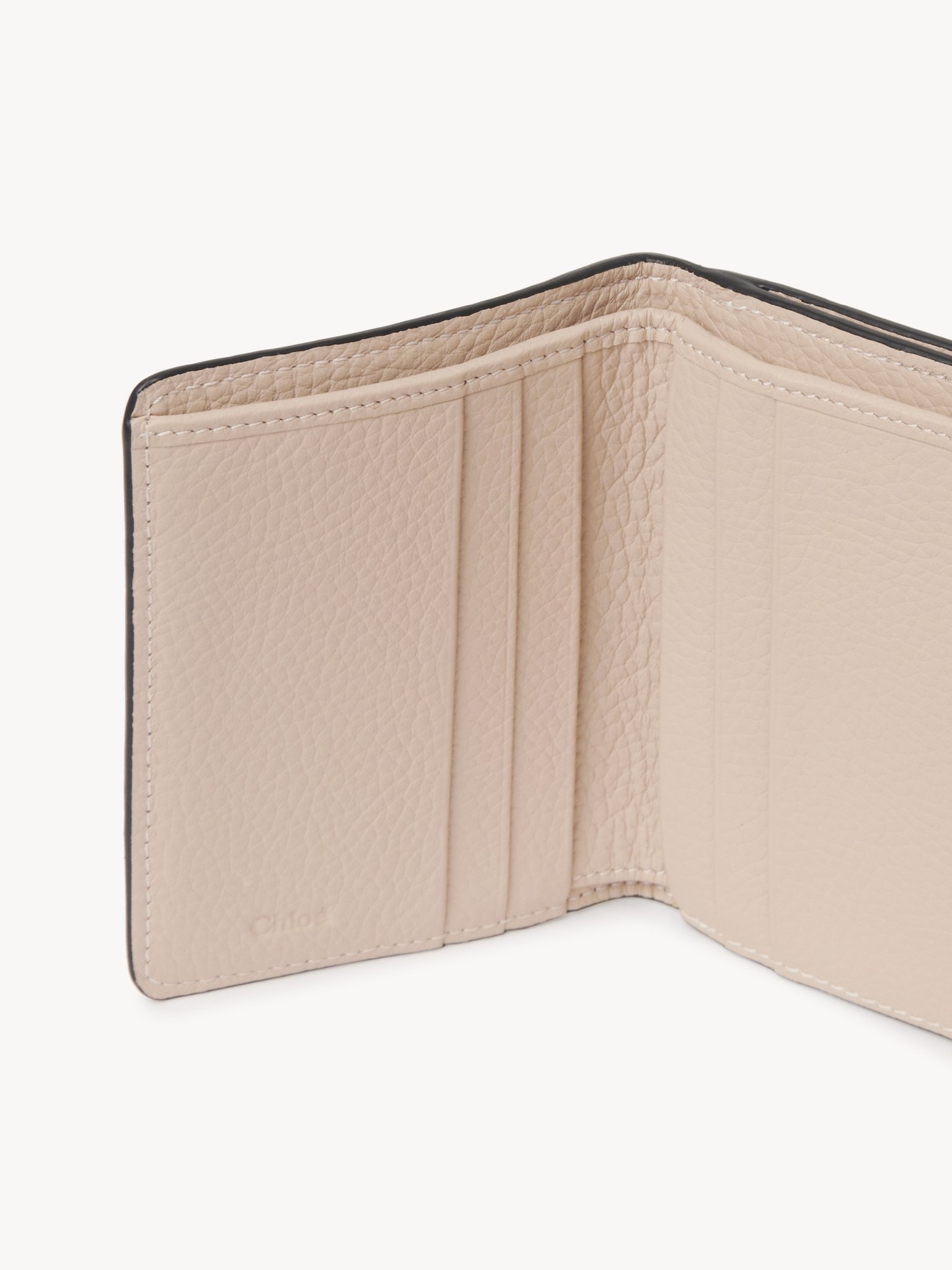 SMALL ALPHABET TRI-FOLD IN GRAINED LEATHER - 3