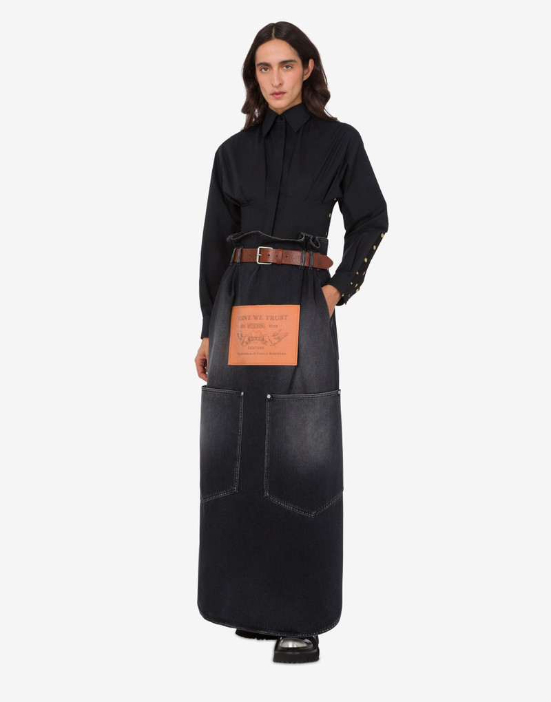 BLACK DENIM SKIRT 1