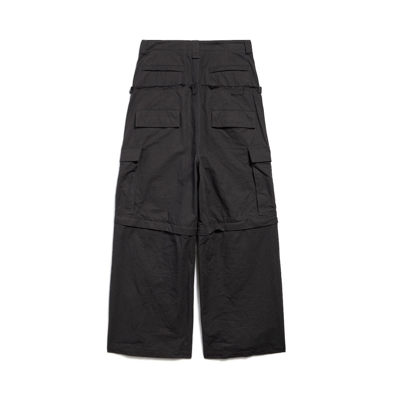 BALENCIAGA Women's Cut-up Cargo Pants in Black | REVERSIBLE