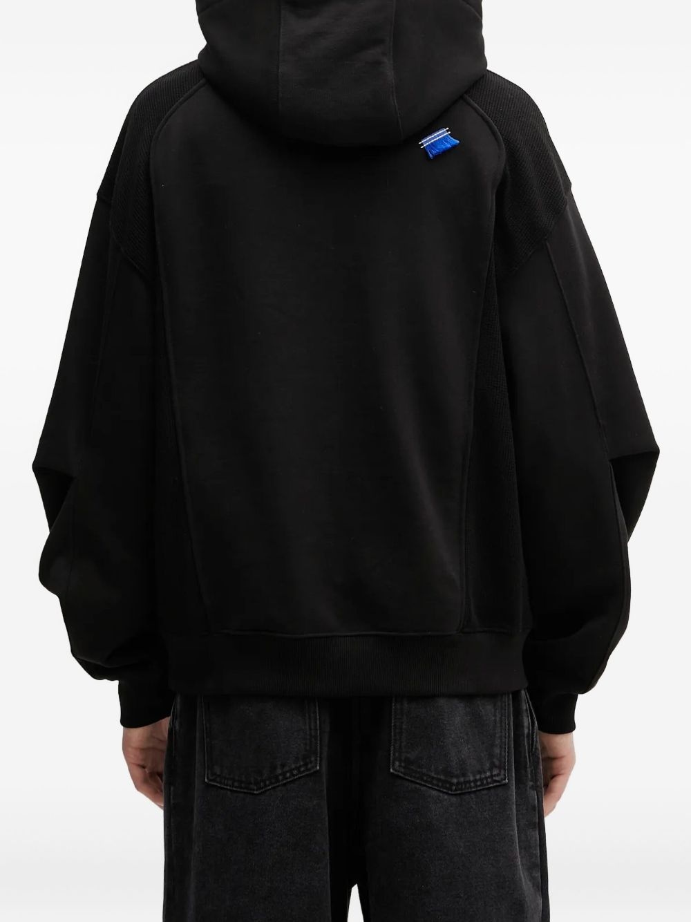 panelled-fabric hoodie - 3