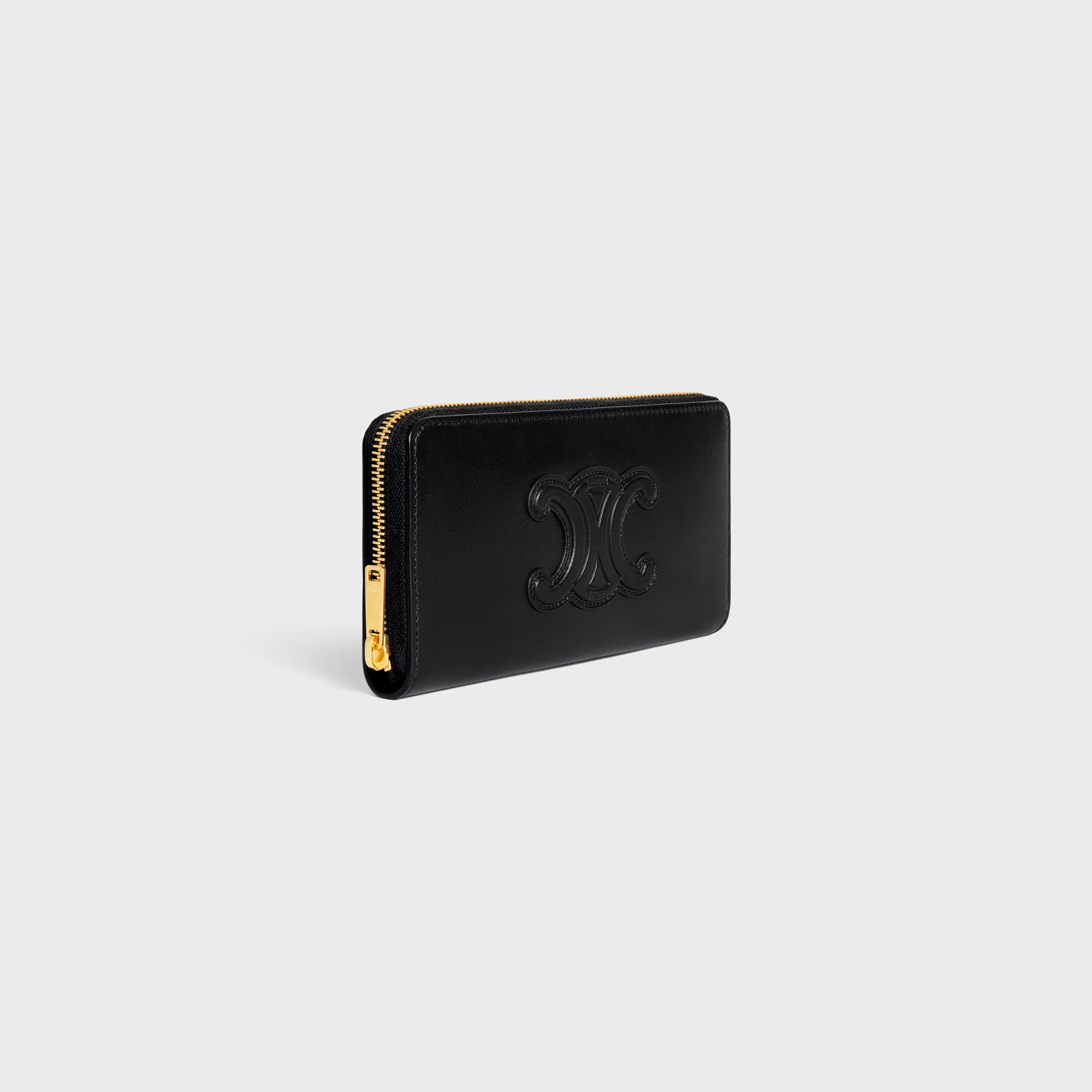 LARGE ZIPPED WALLET CUIR TRIOMPHE IN SMOOTH CALFSKIN - 2