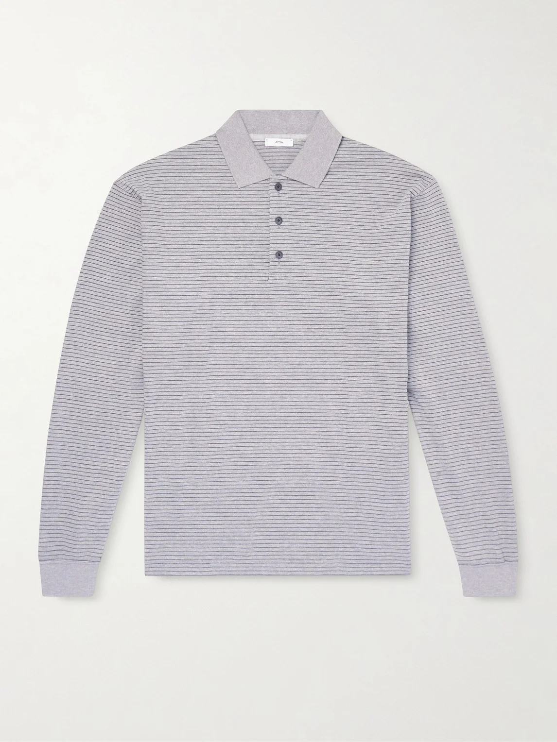 Striped Suvin Cotton-Jersey Polo Shirt - 1