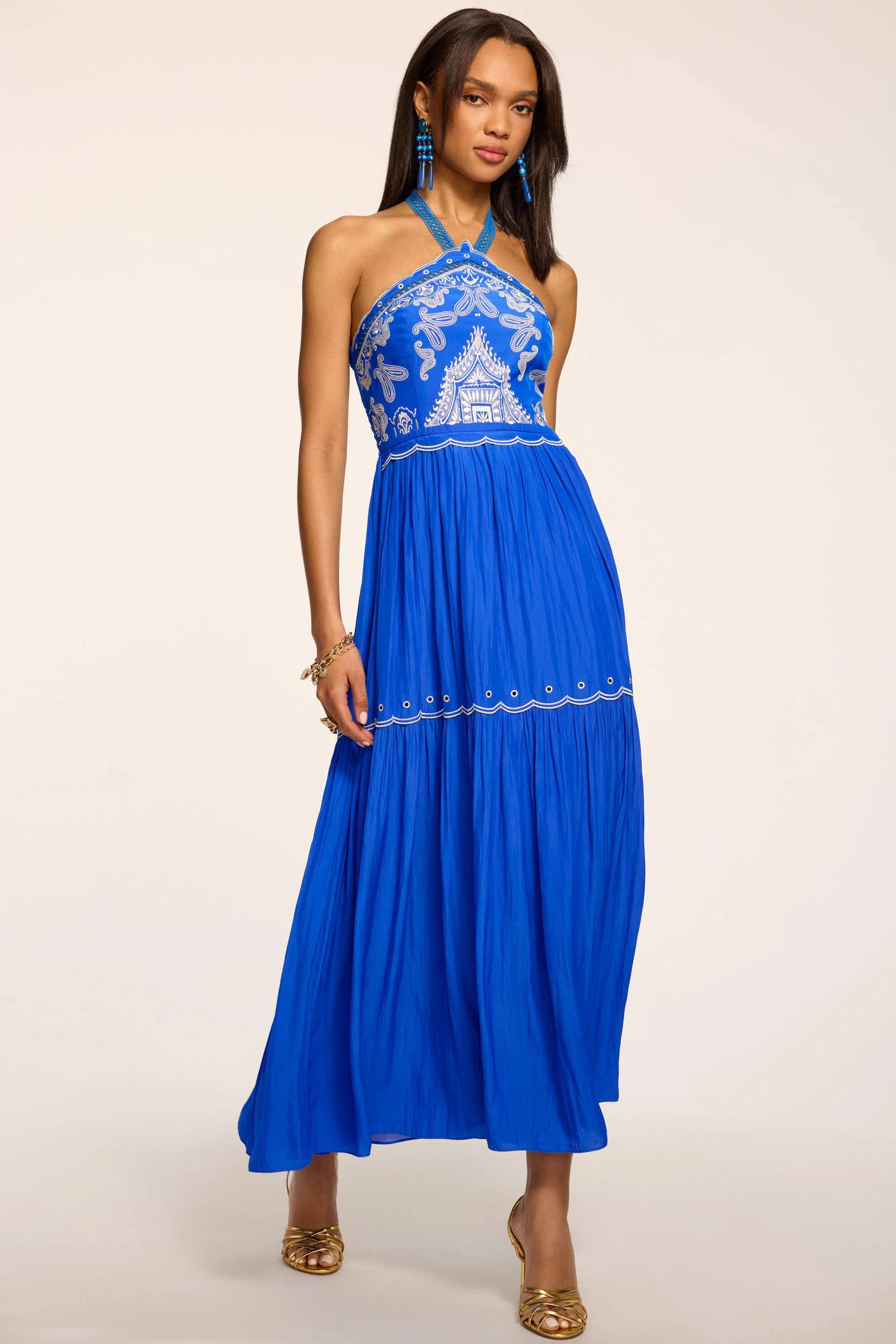 Kenna Embroidered Midi Dress - 1