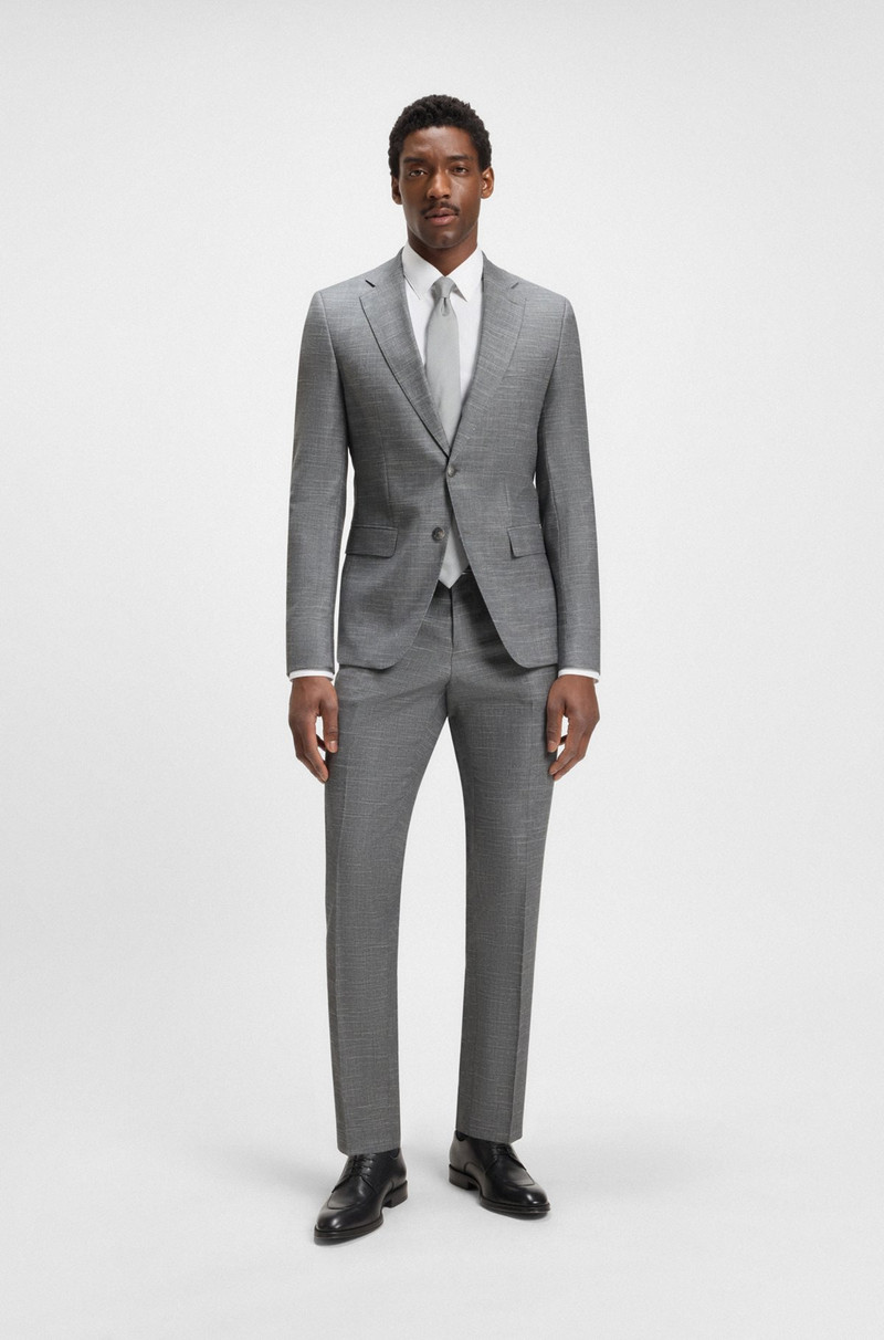 BOSS SLIM-FIT SUIT JACKET IN PATTERNED STRETCH FABRIC outlook