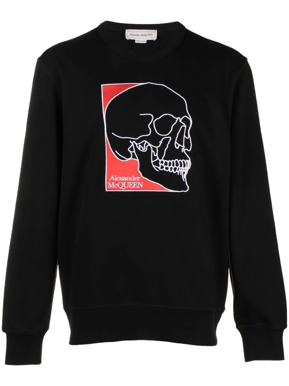 skull-print cotton sweatshirt - 1