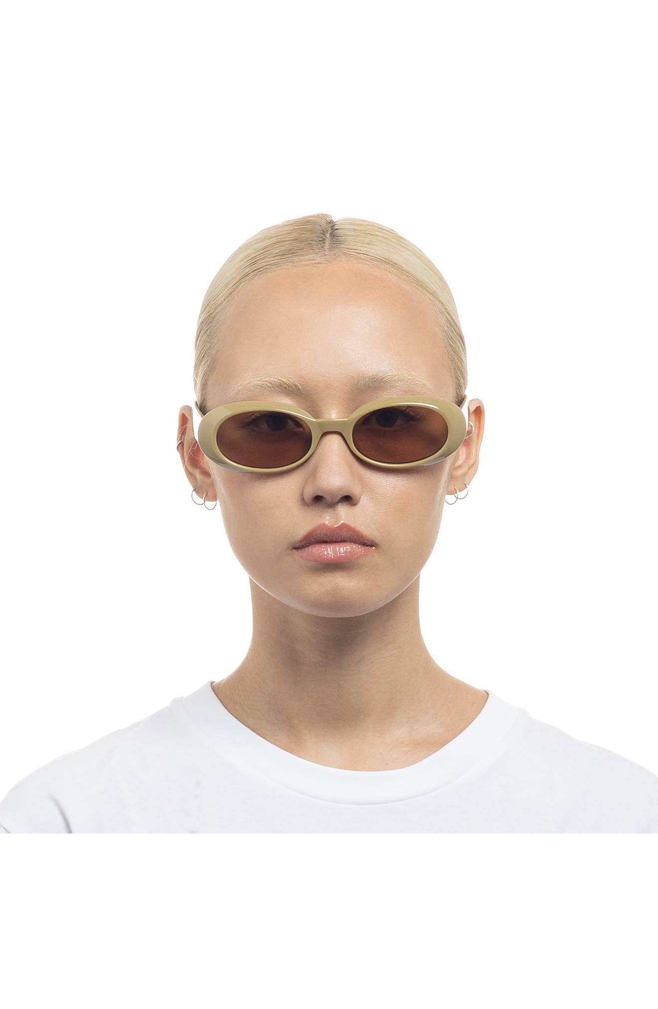 Le Specs Work It 53mm Oval Sunglasses in Biscotti at Nordstrom - 4