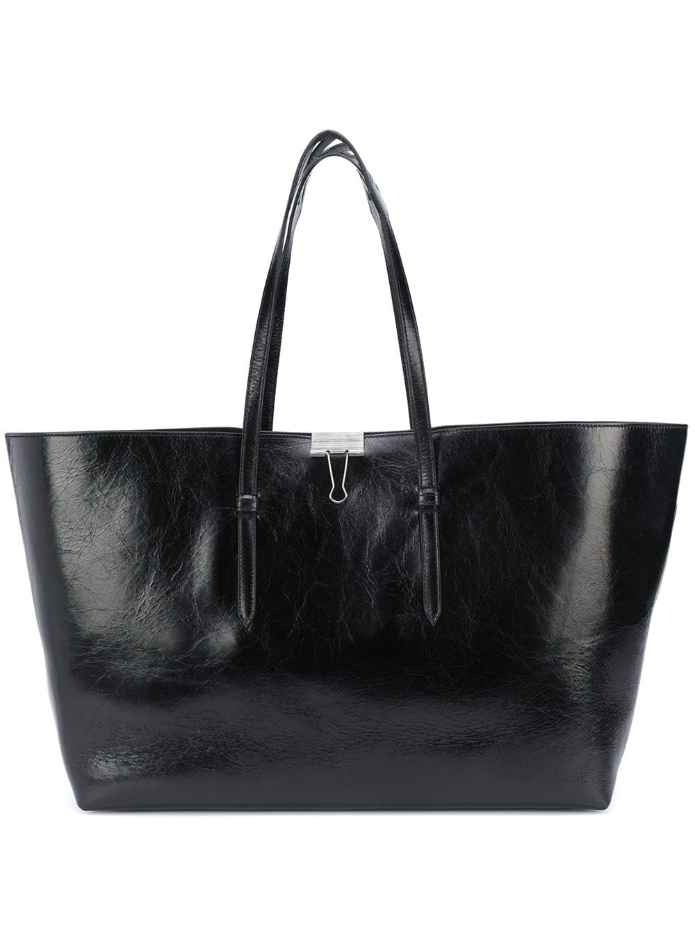 leather tote bag - 1