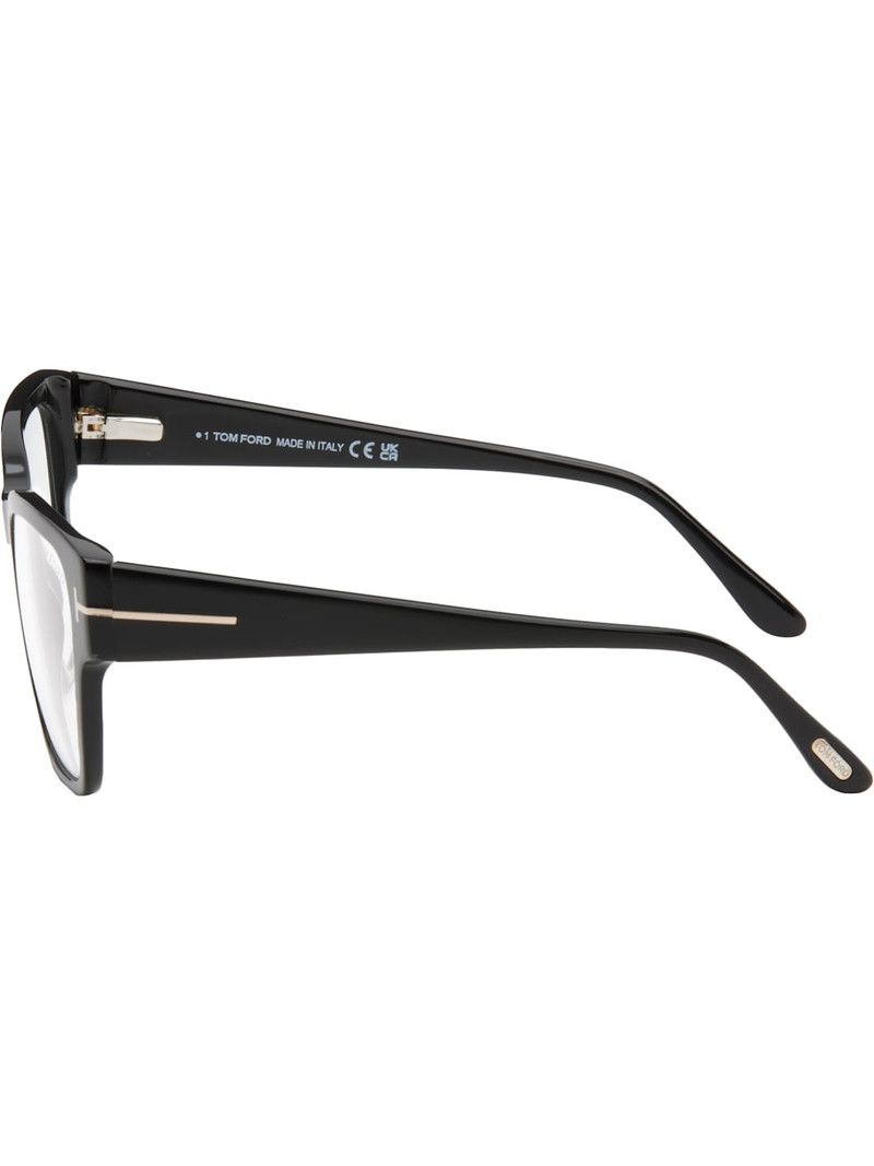 Black Blue Block Square Shape Glasses 3
