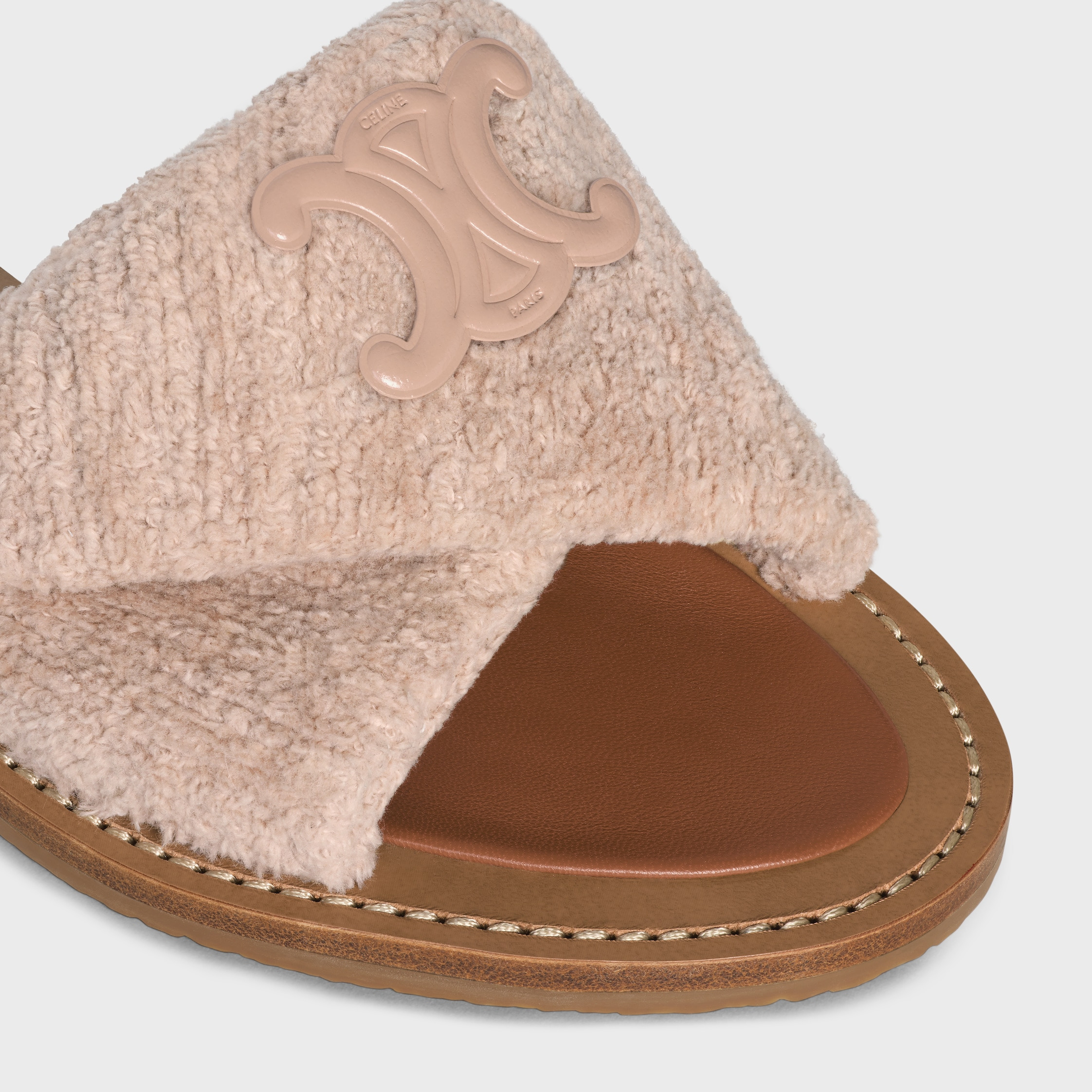 CELINE LYMPIA TWISTED SANDAL IN SPONGE FABRIC - 4