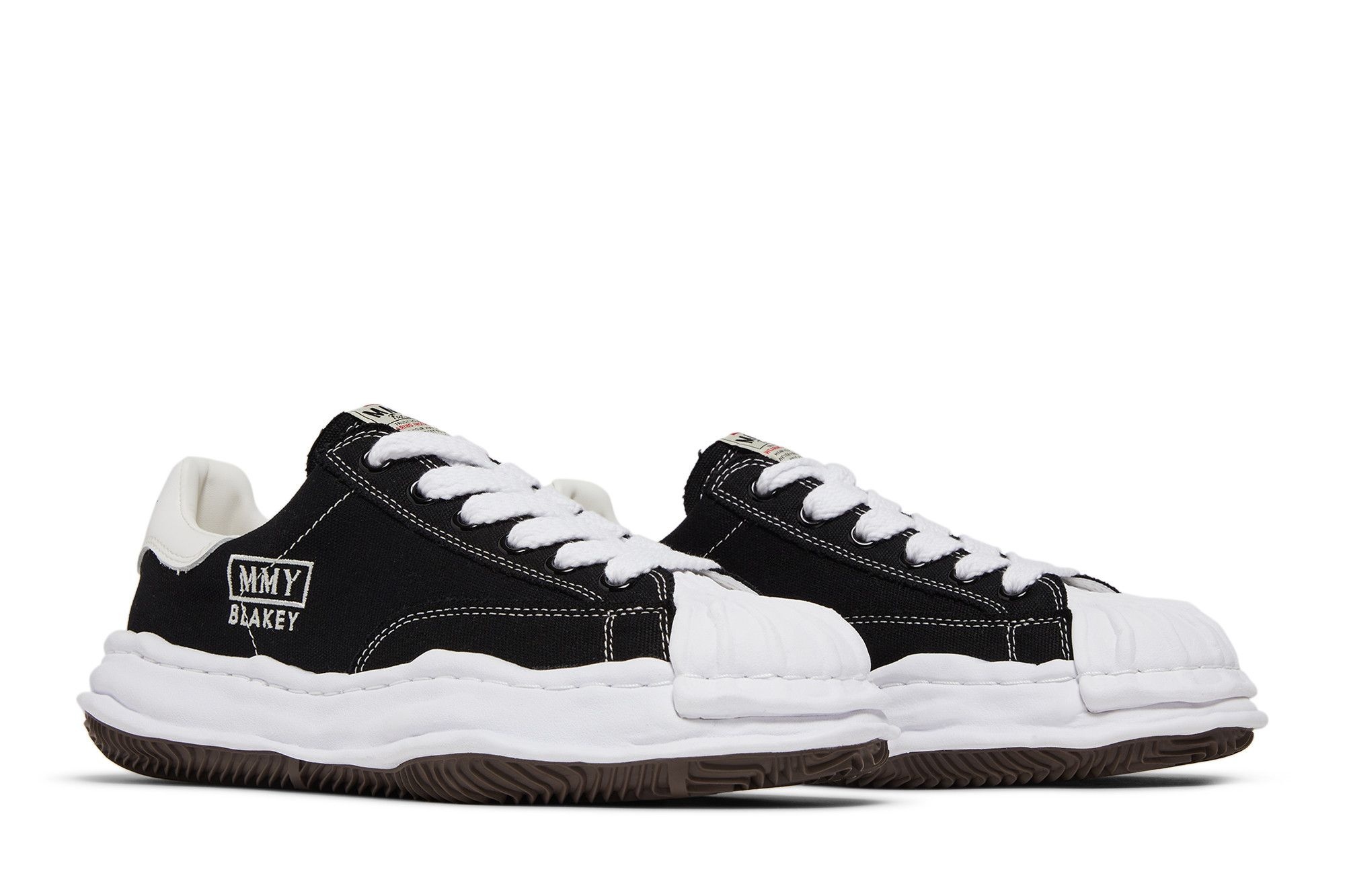 Maison Mihara Yasuhiro Blakey OG Sole Canvas Low 'Black White' - 8
