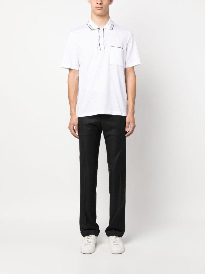 Canali 똑바른 다리 모직 tailored 바지 outlook
