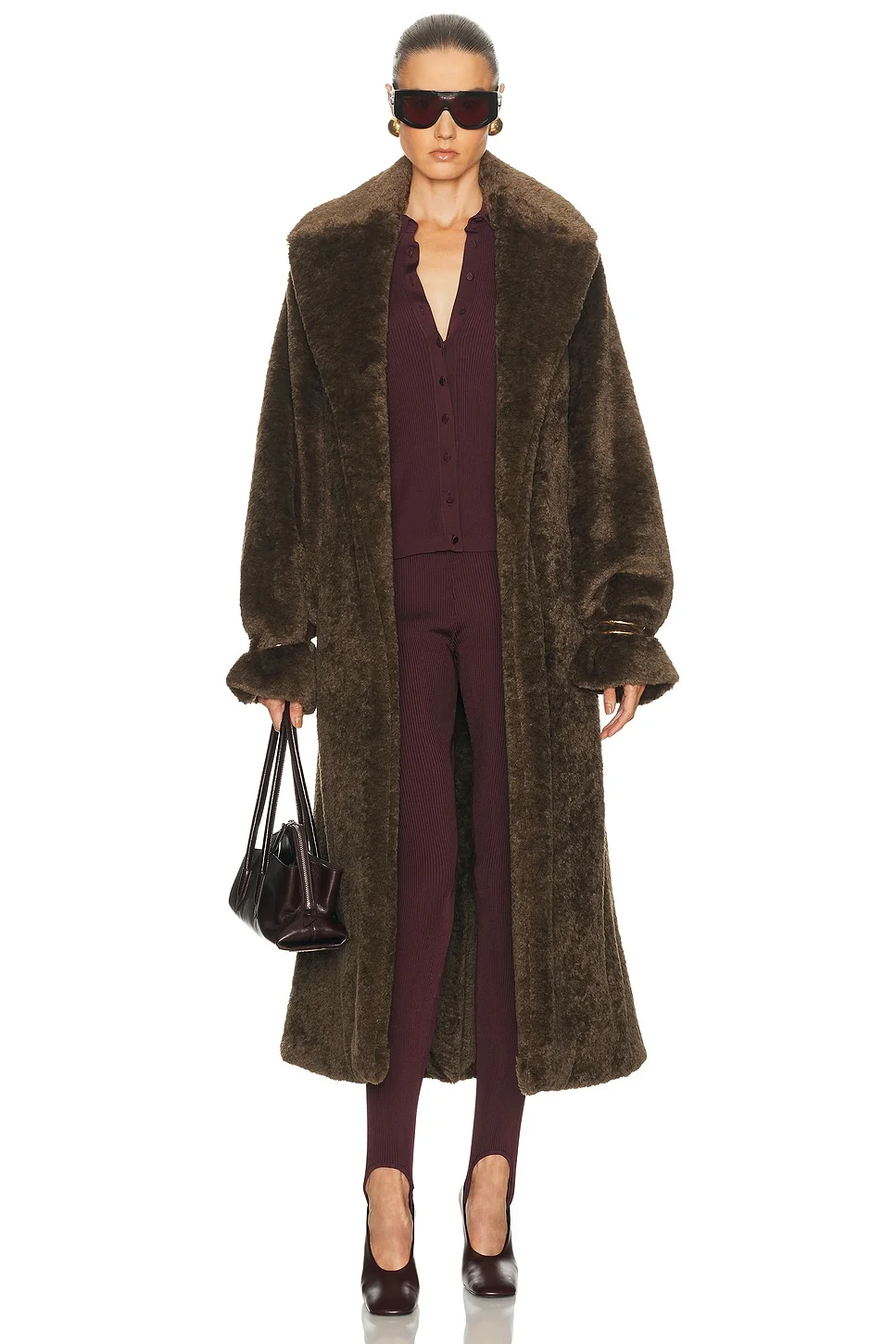 Madison Faux Fur Trench Coat - 1