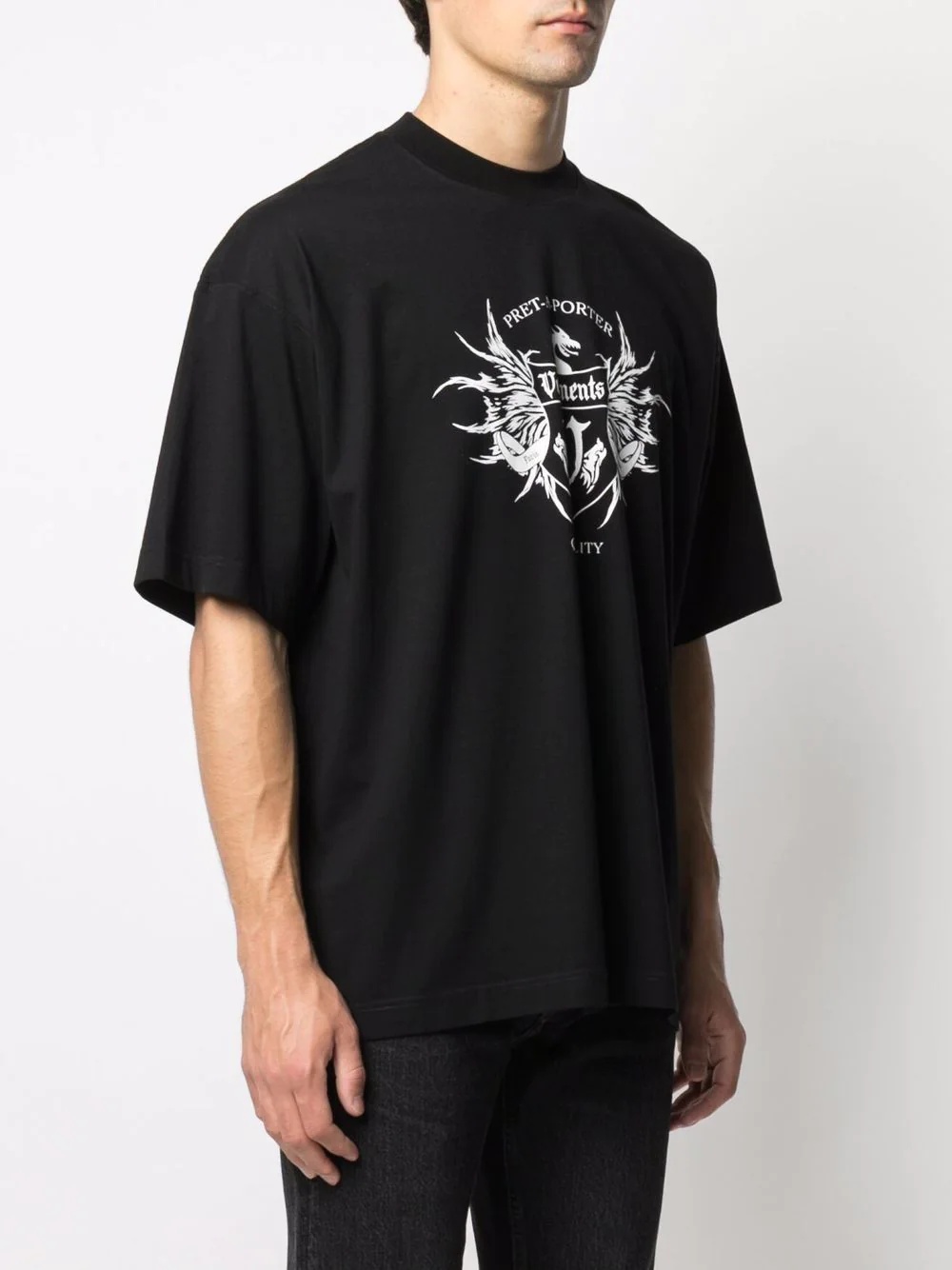 logo-print oversize T-shirt - 4