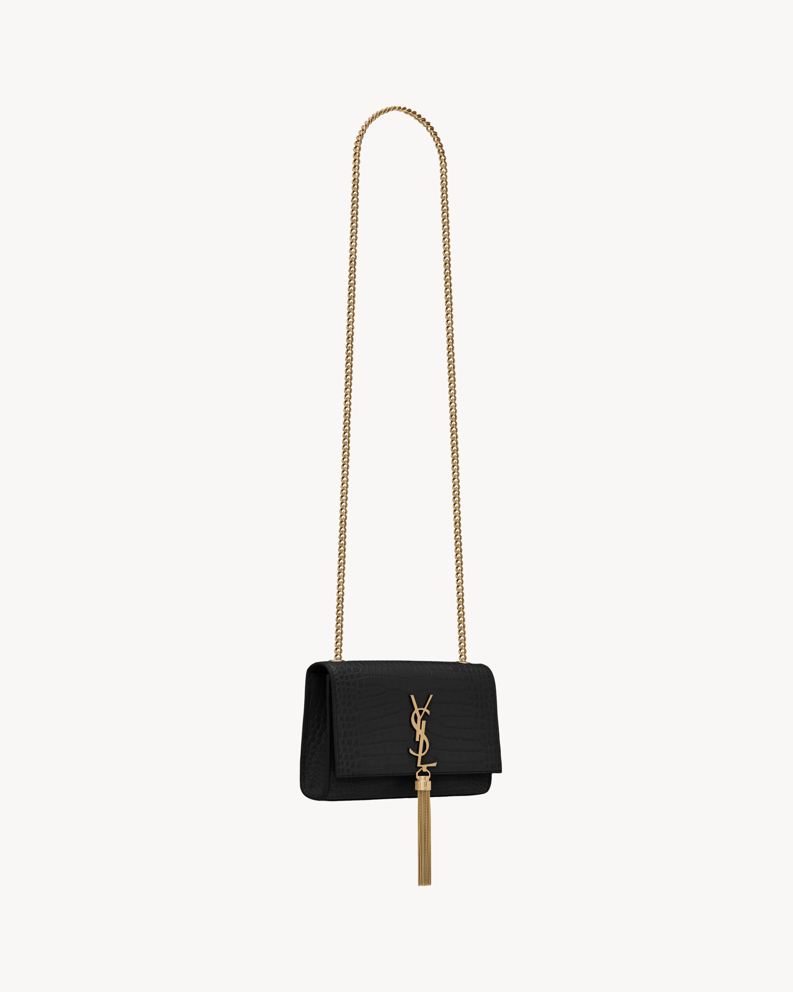 KATE SMALL TASSEL IN CROCODILE-EMBOSSED LEATHER - 5
