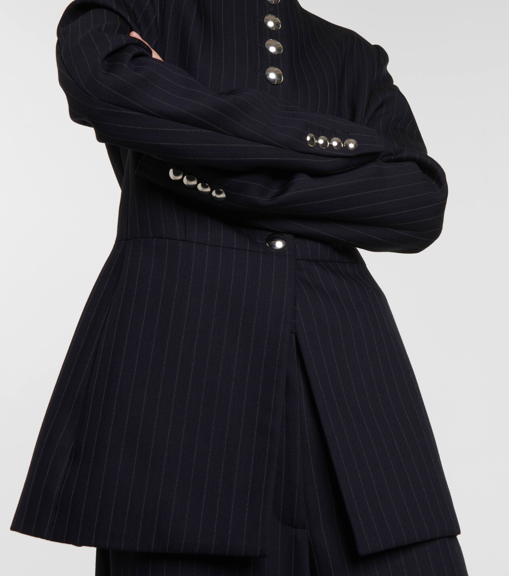Samuel chalk stripe wool-blend jacket - 5
