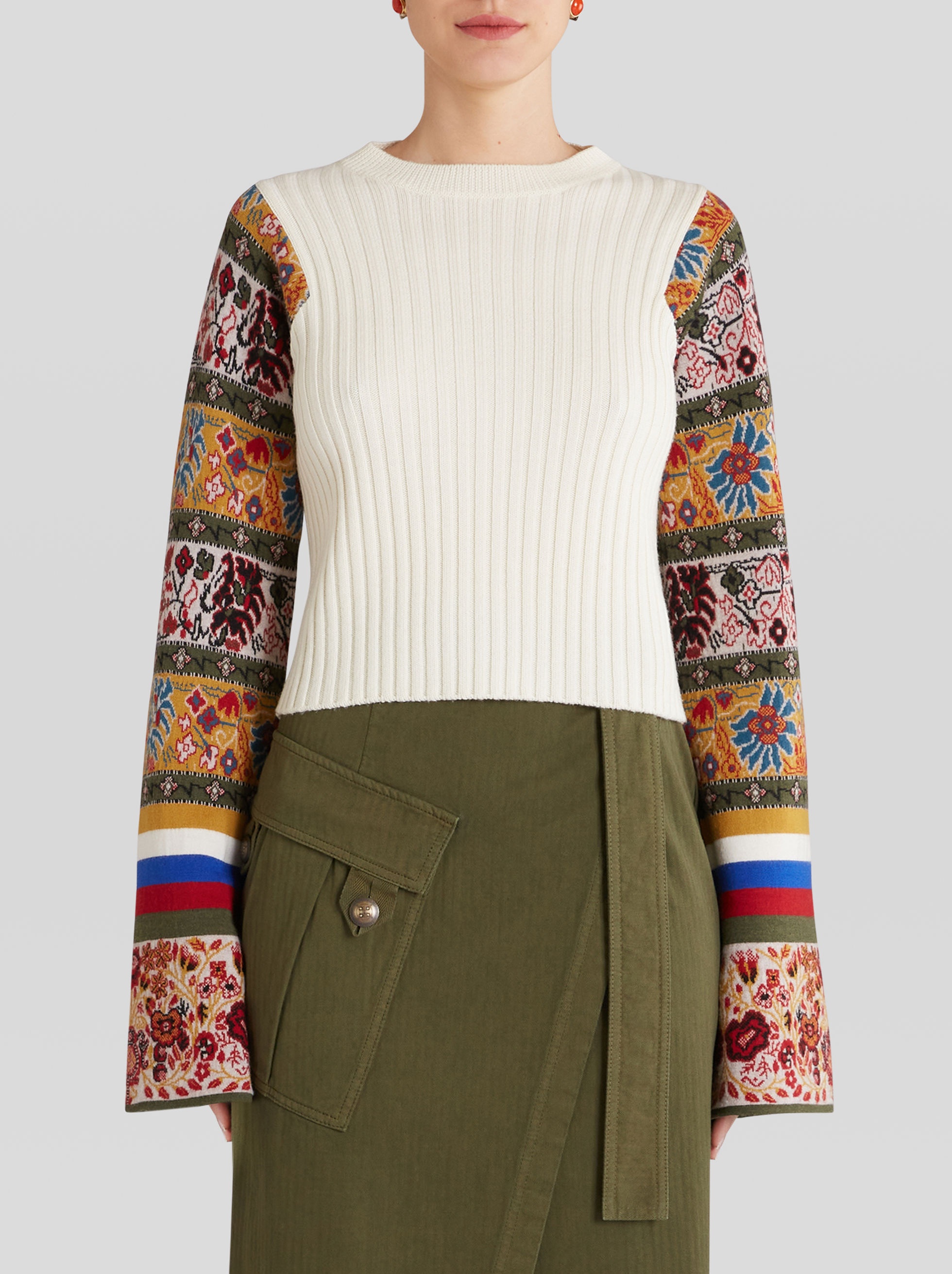 PATCHWORK WOOL SWEATER - 2