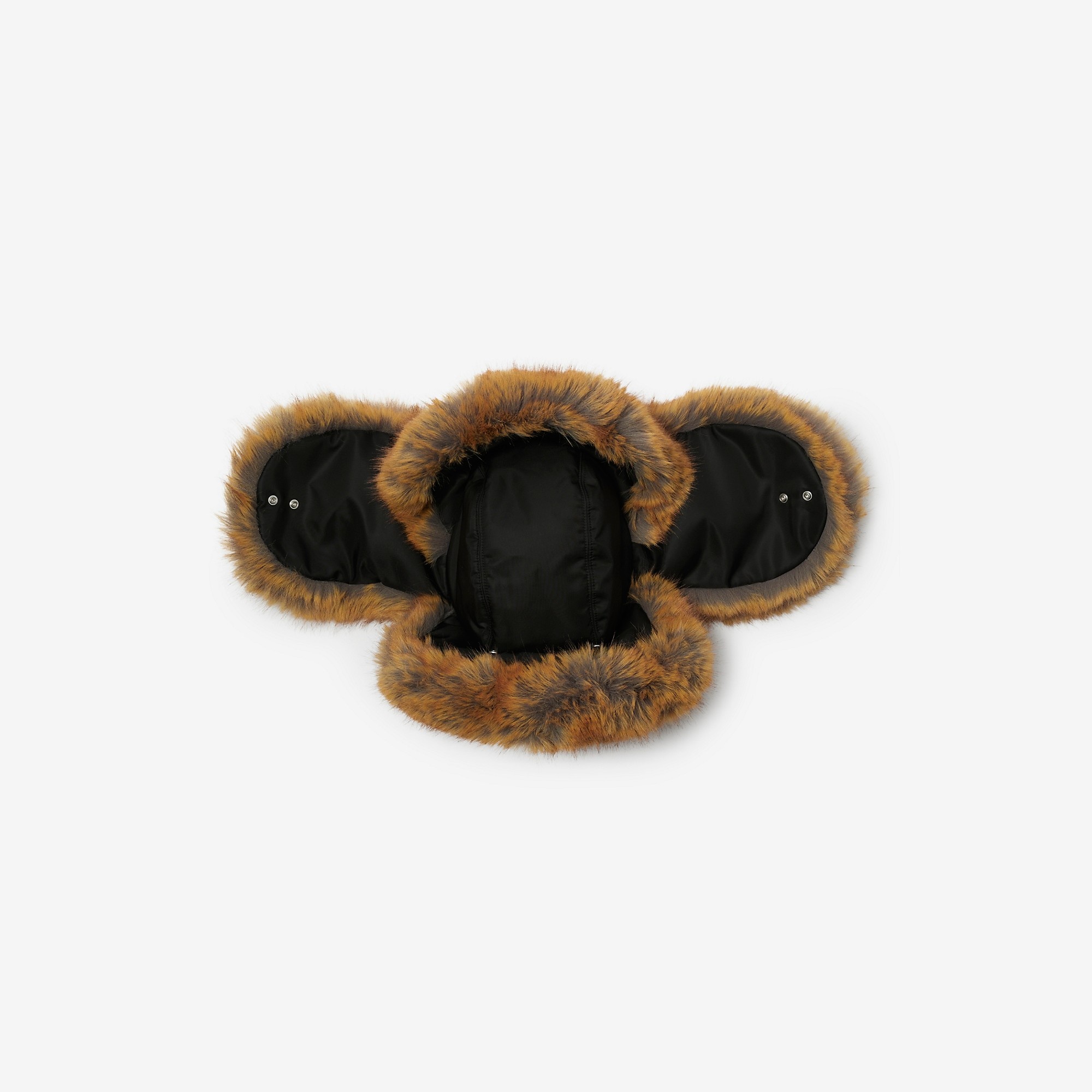 Faux Fur and Nylon Trapper Hat - 4