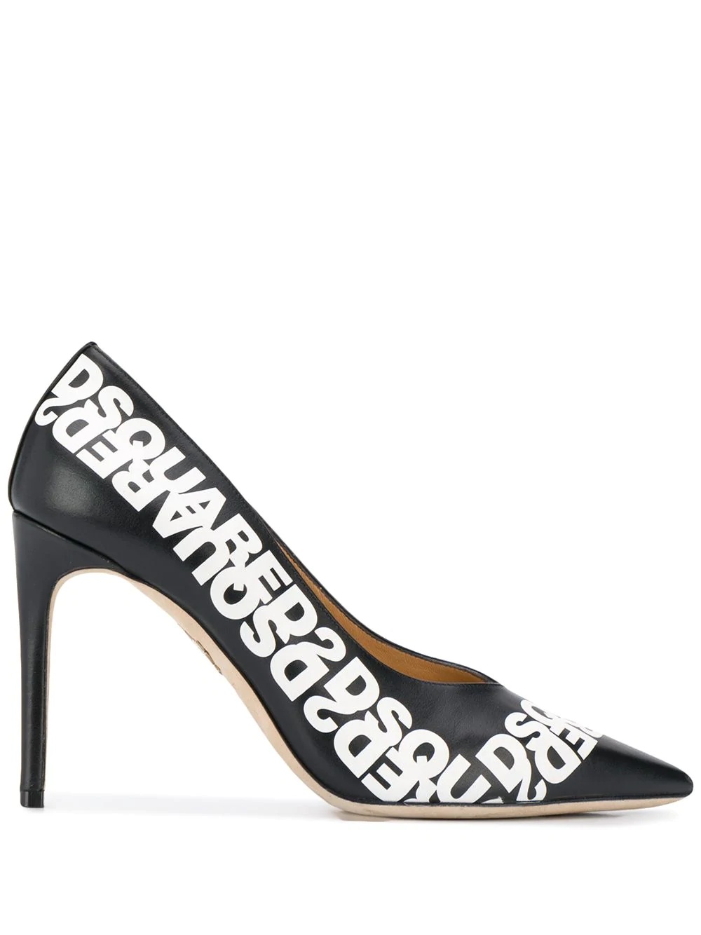 logo print pumps - 1