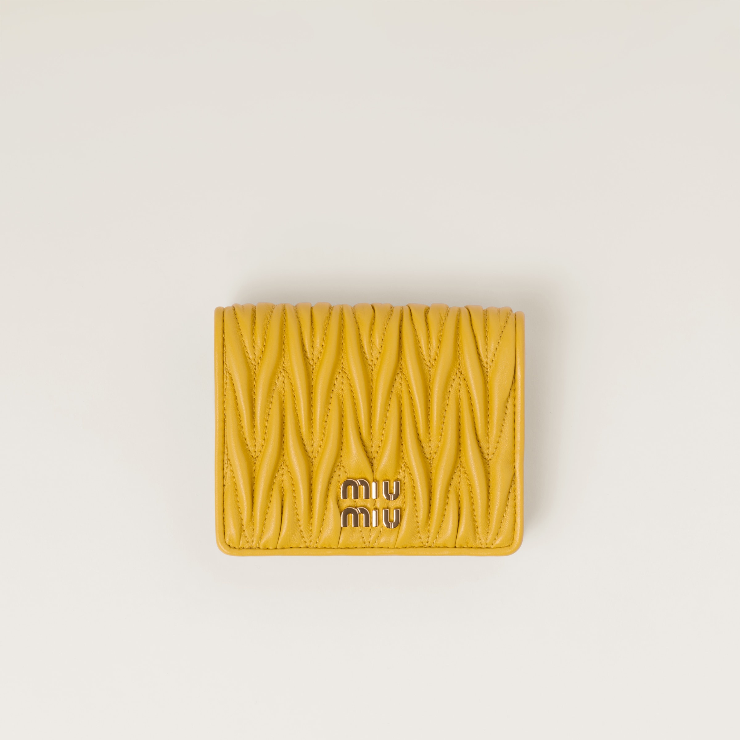 Small matelassé nappa leather wallet 1
