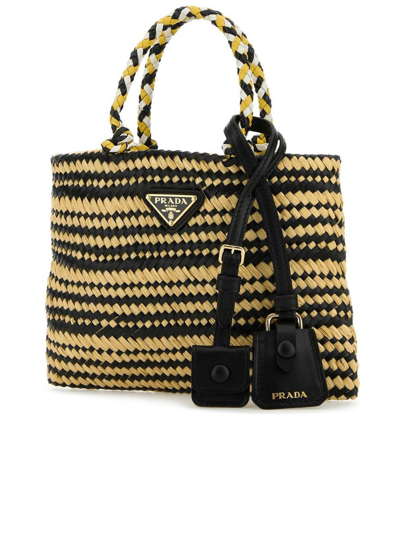 Prada Twotone Raffia Handbag outlook