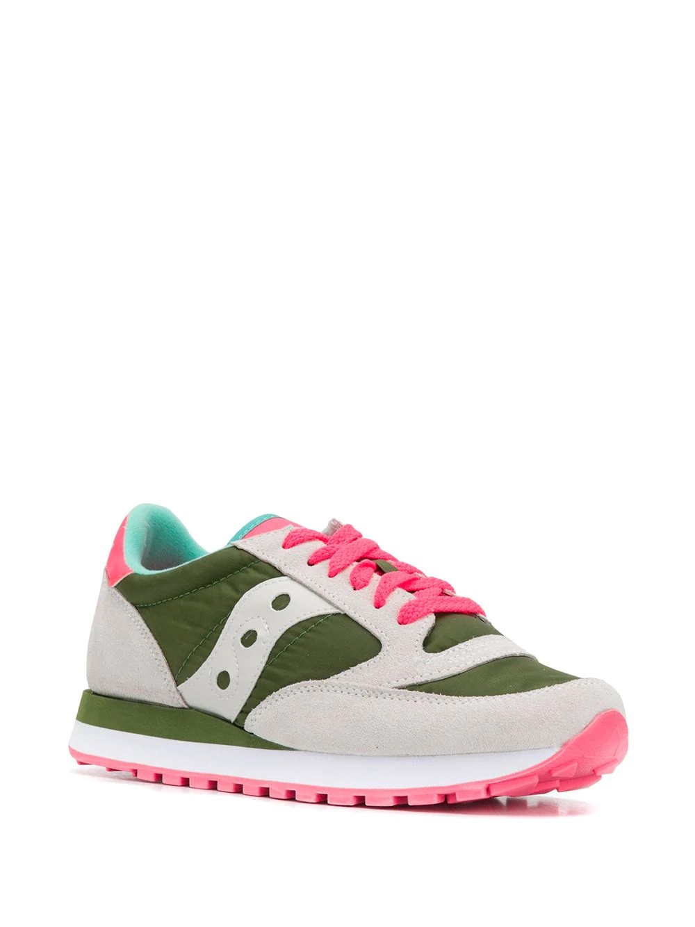 colour-block low-top sneakers - 2