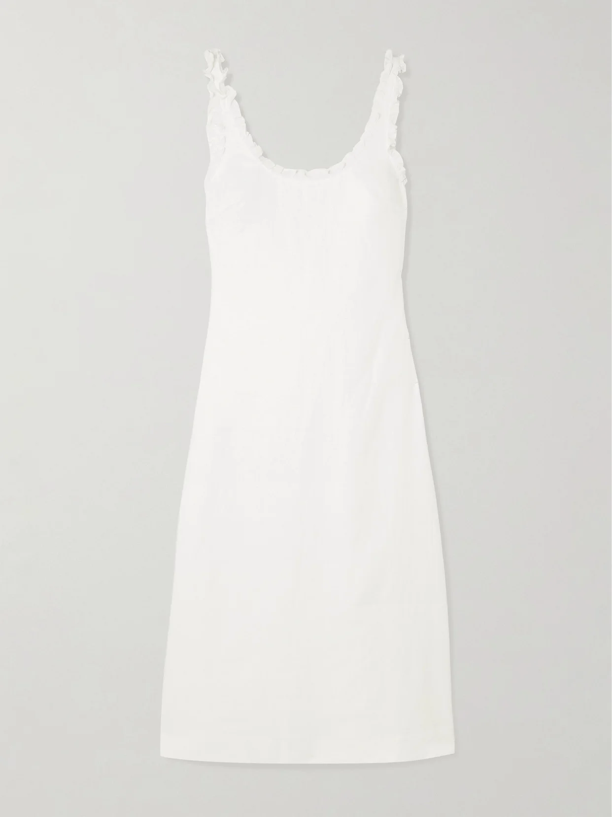 Florence Ruffle-trimmed Linen Midi Dress - 1
