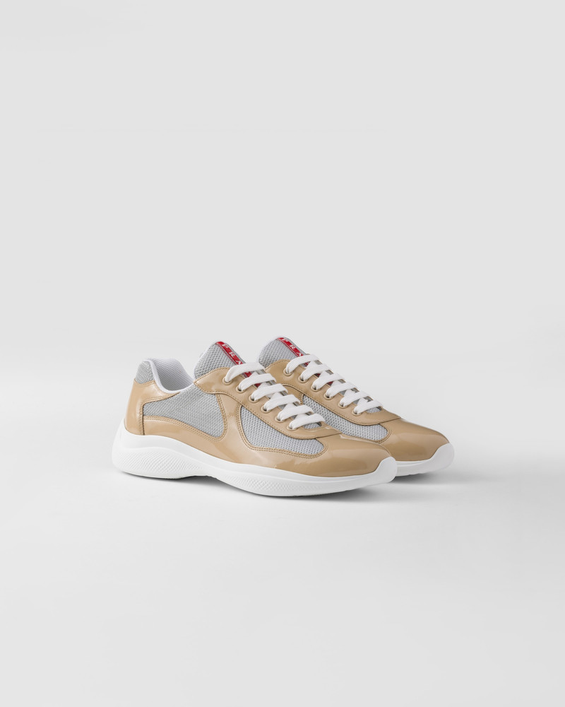 Patent leather and technical fabric Prada America's Cup sneakers - 1