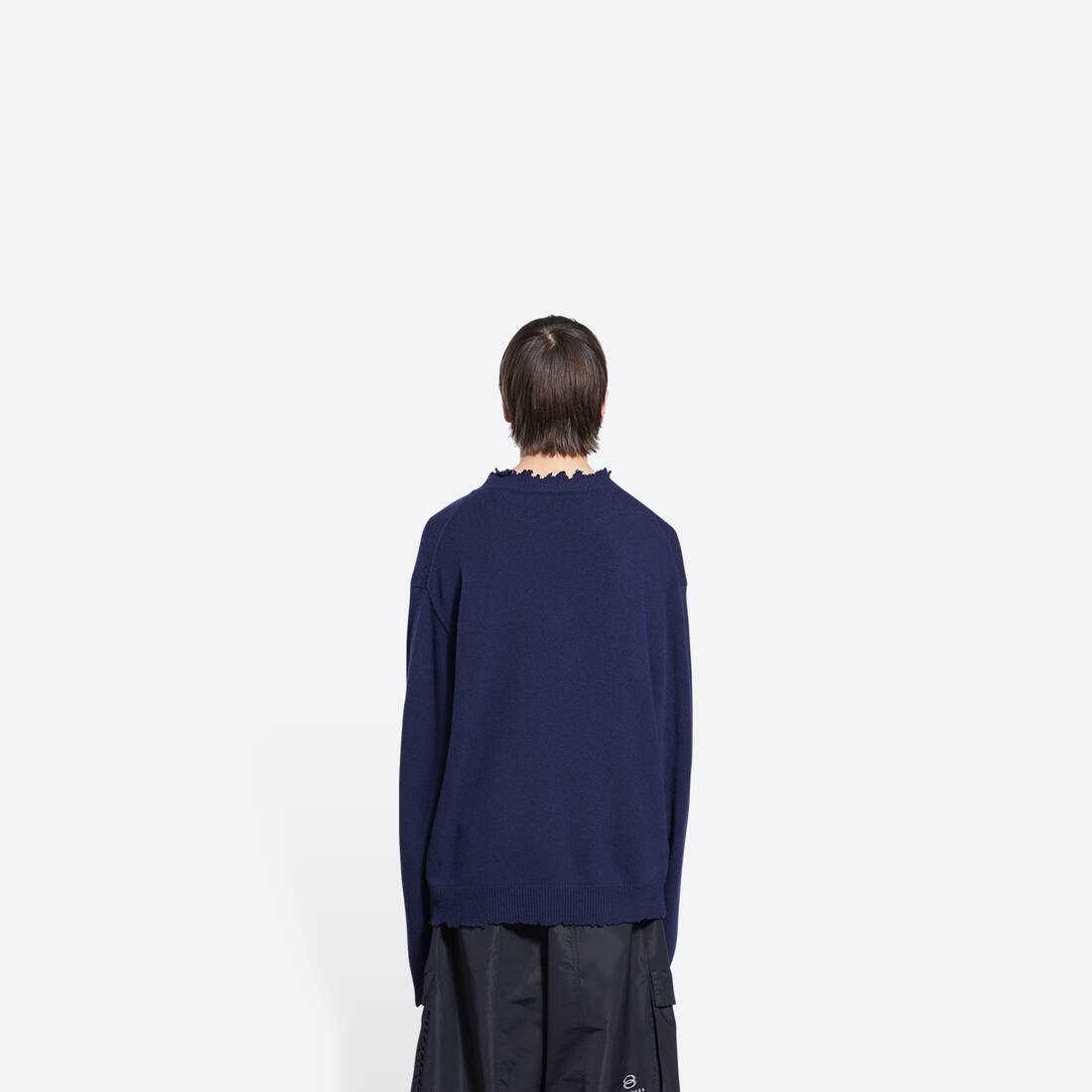 Men's Double B Raw Highneck Sweater  in Indigo - 5