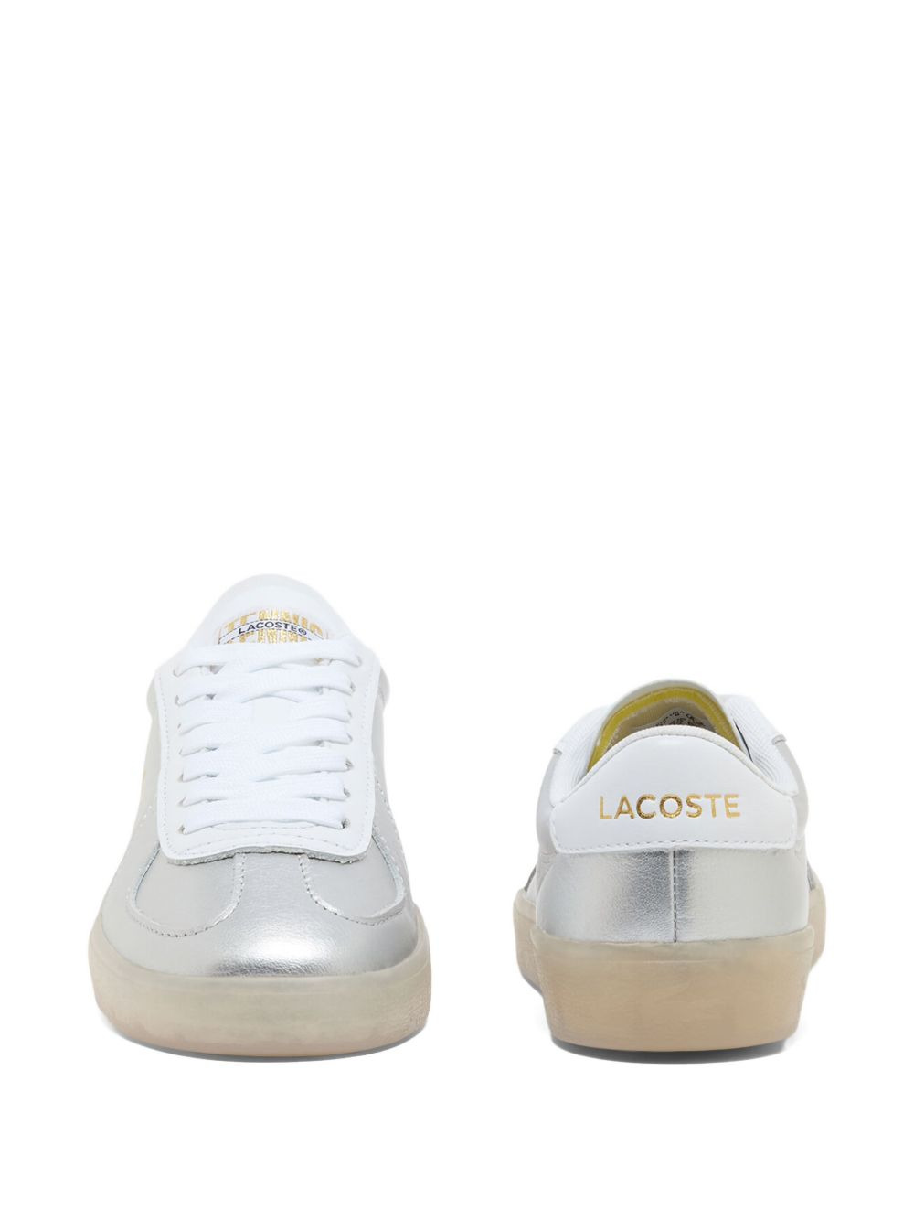metallic leather sneakers - 3