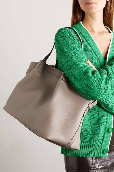 Serapian Secret large textured-leather tote outlook
