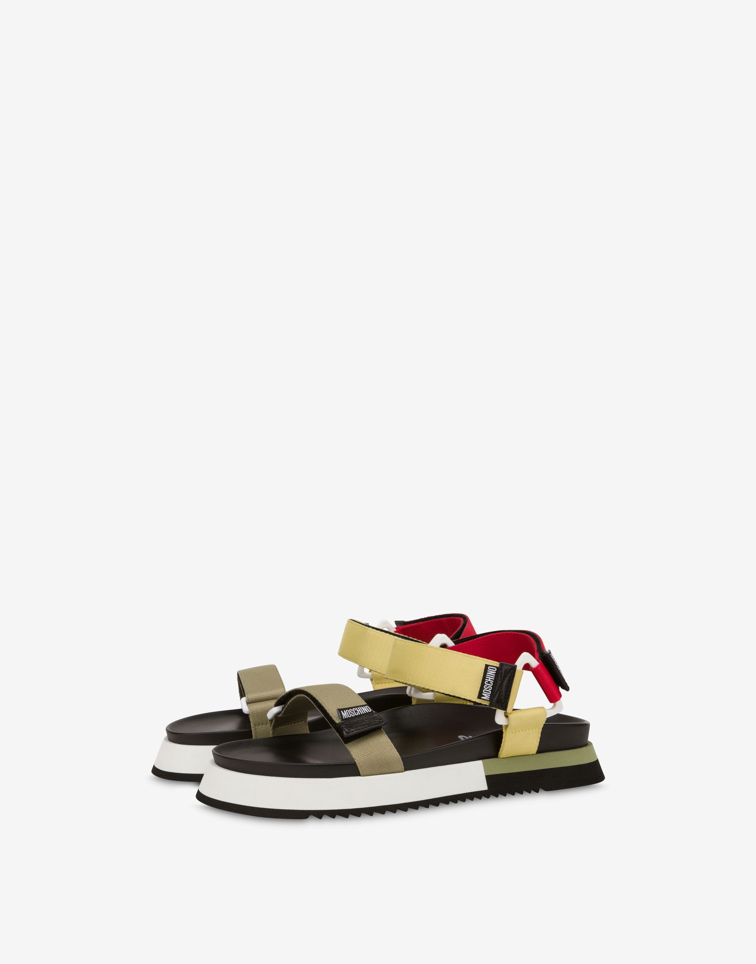 MULTICOLOURED-STRAP SANDALS - 1