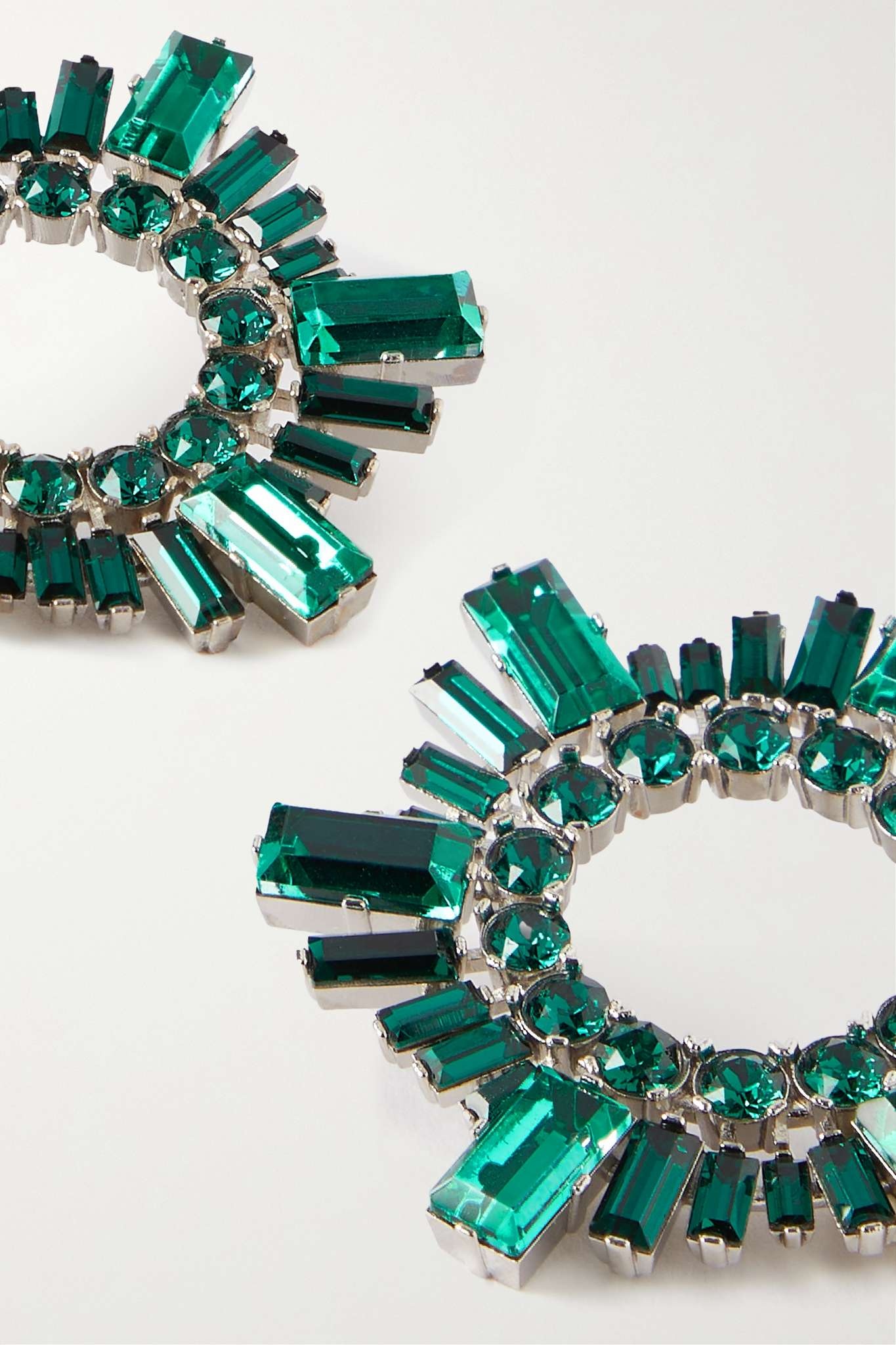 Begum mini silver-tone crystal earrings - 4