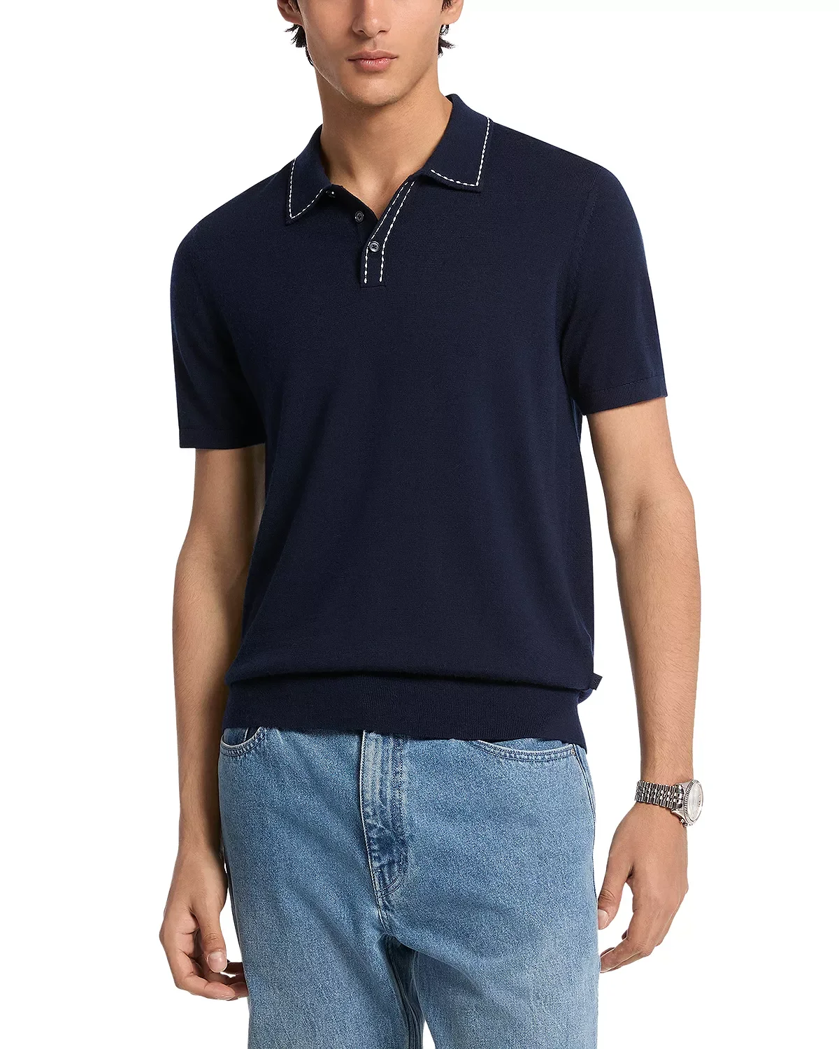 Merino Stitch Polo Shirt - 1